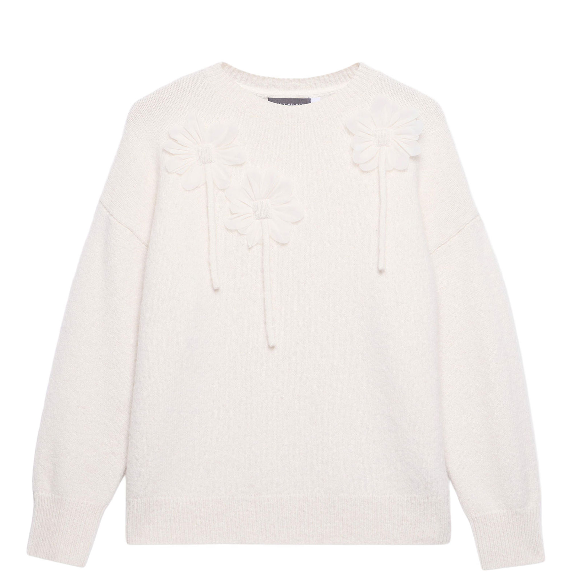 Floral Appliqu&eacute; Sweater