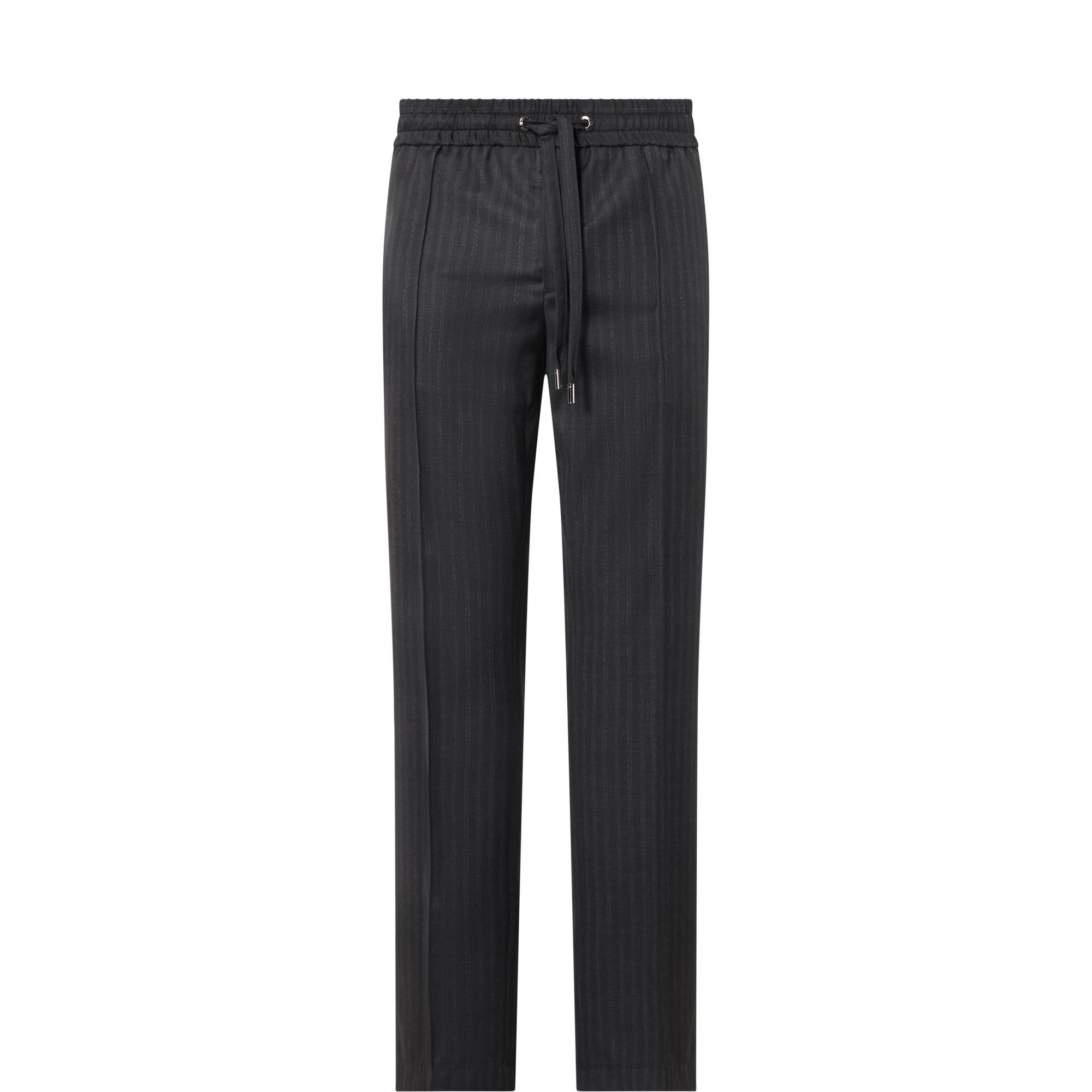Tonal Stripe Straight Leg Trousers