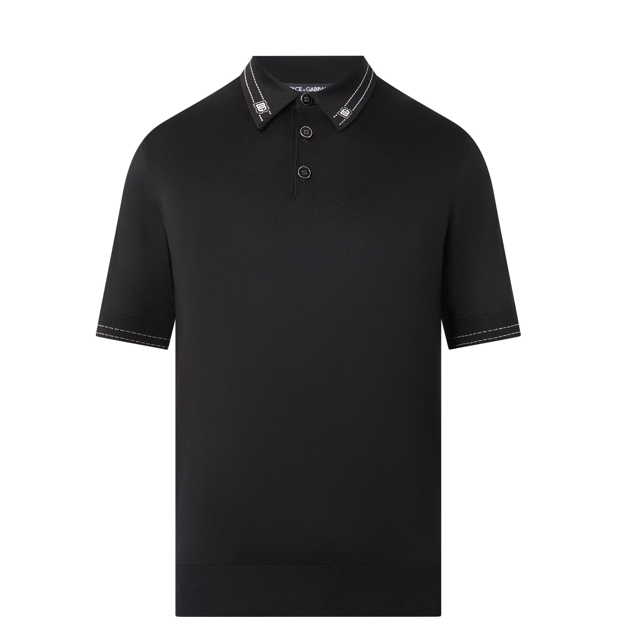Logo Fine Knit Polo Shirt