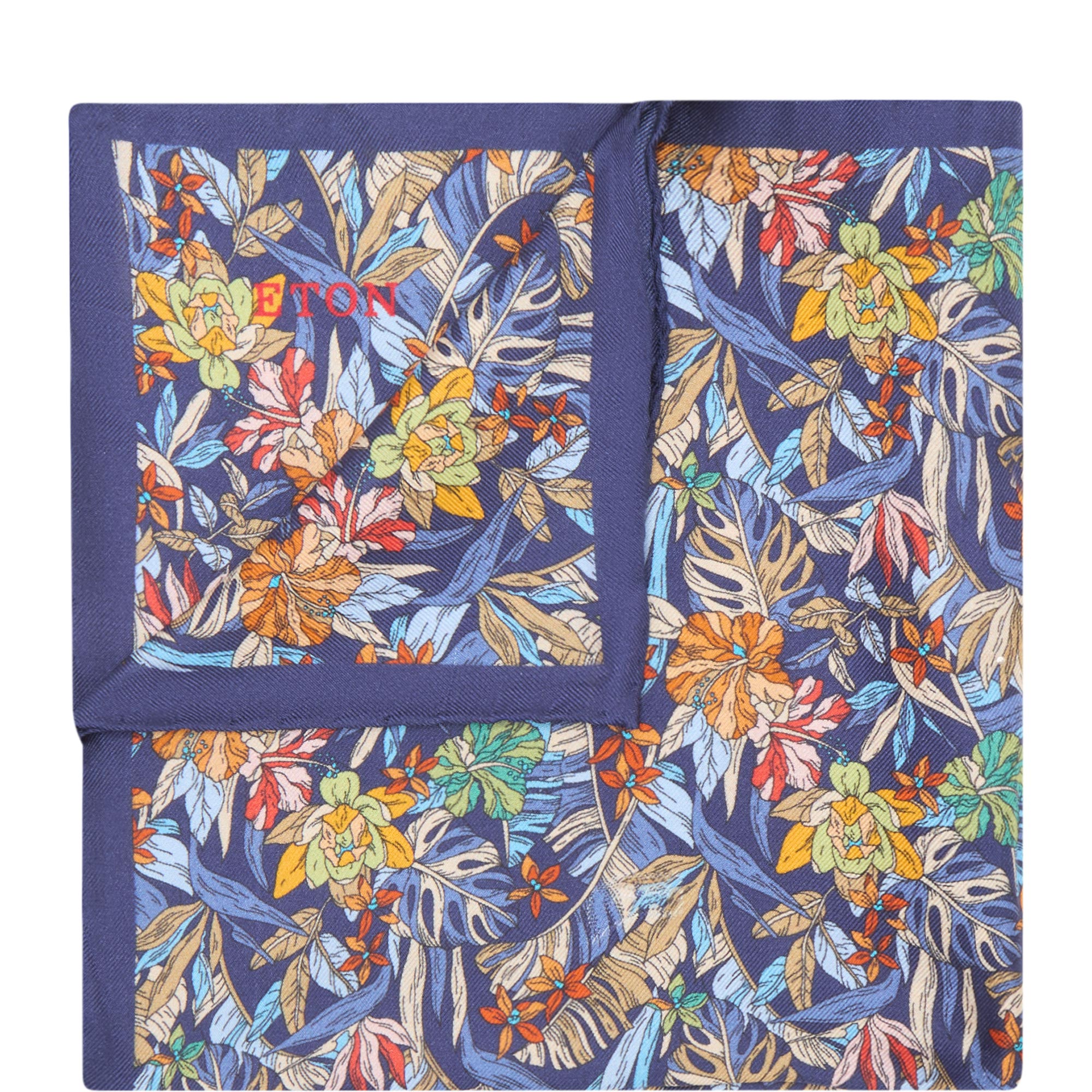 Tropical Floral Silk Pocket Square