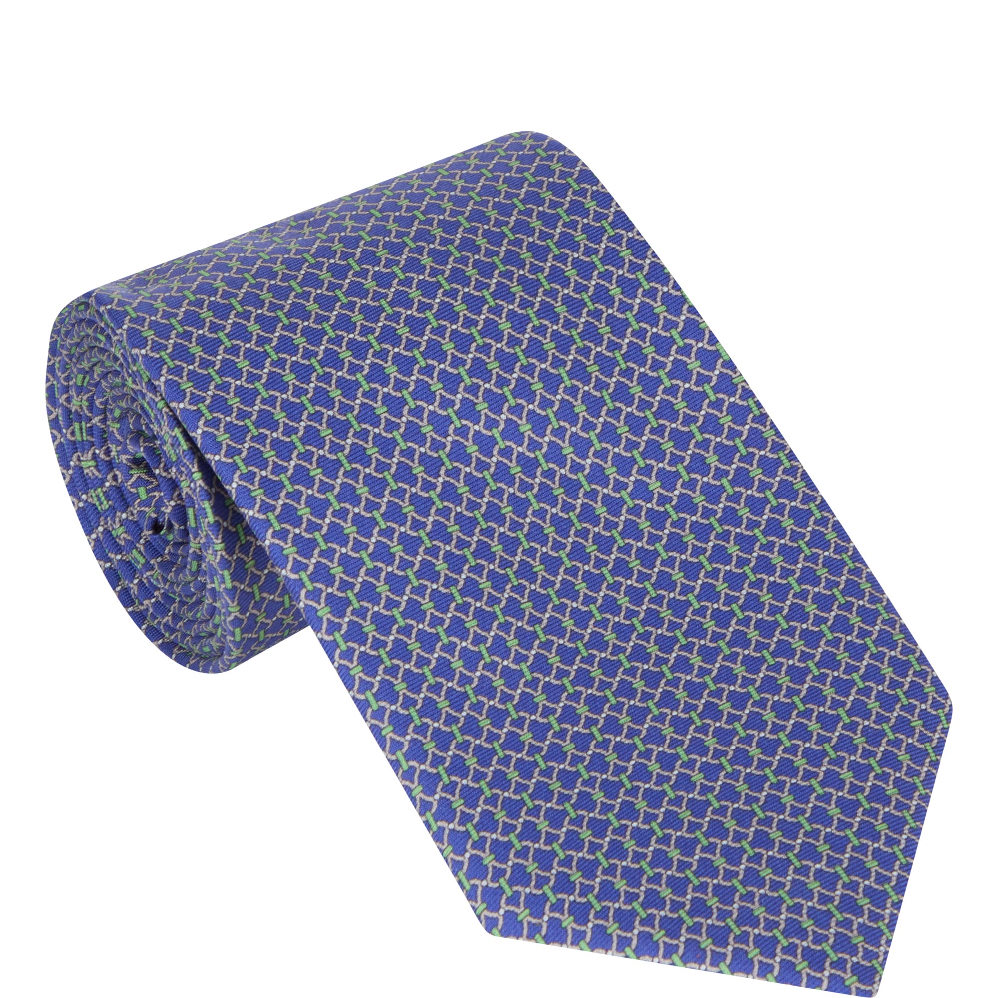 Chain Print Silk Tie