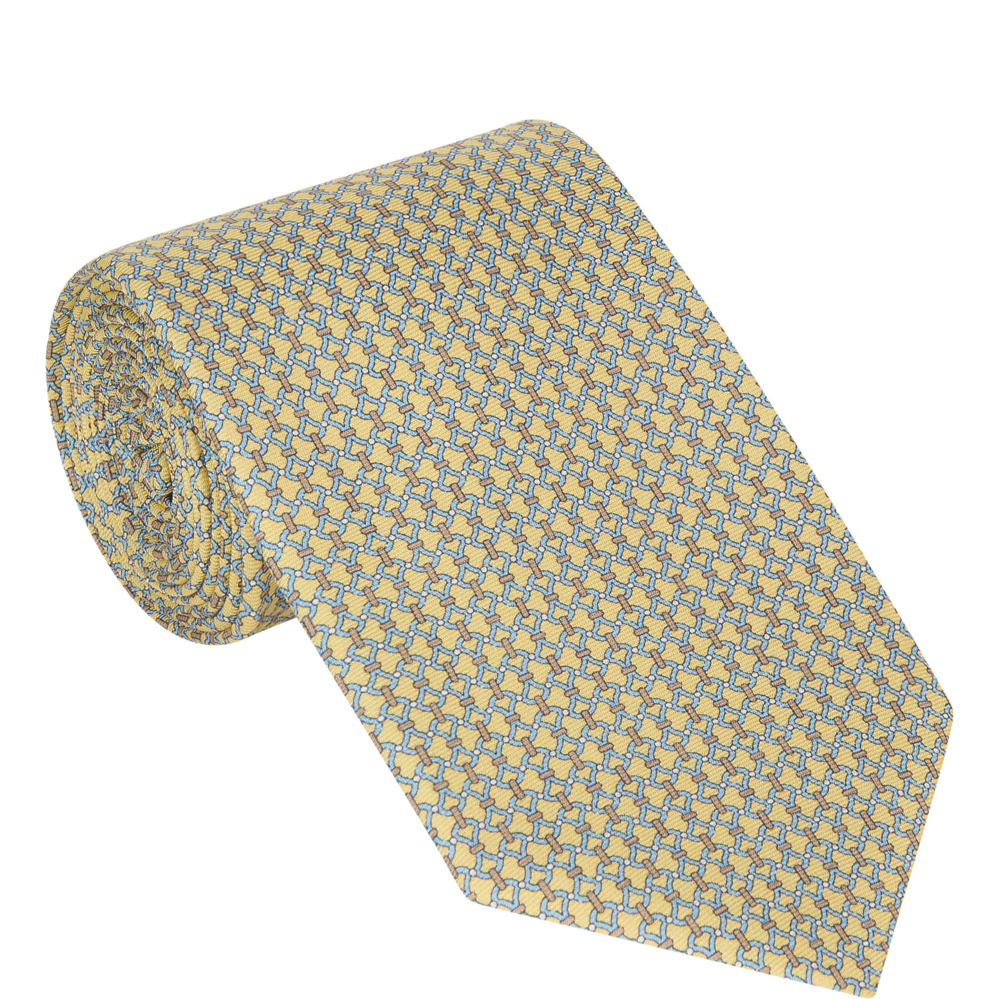 Chain Print Silk Tie
