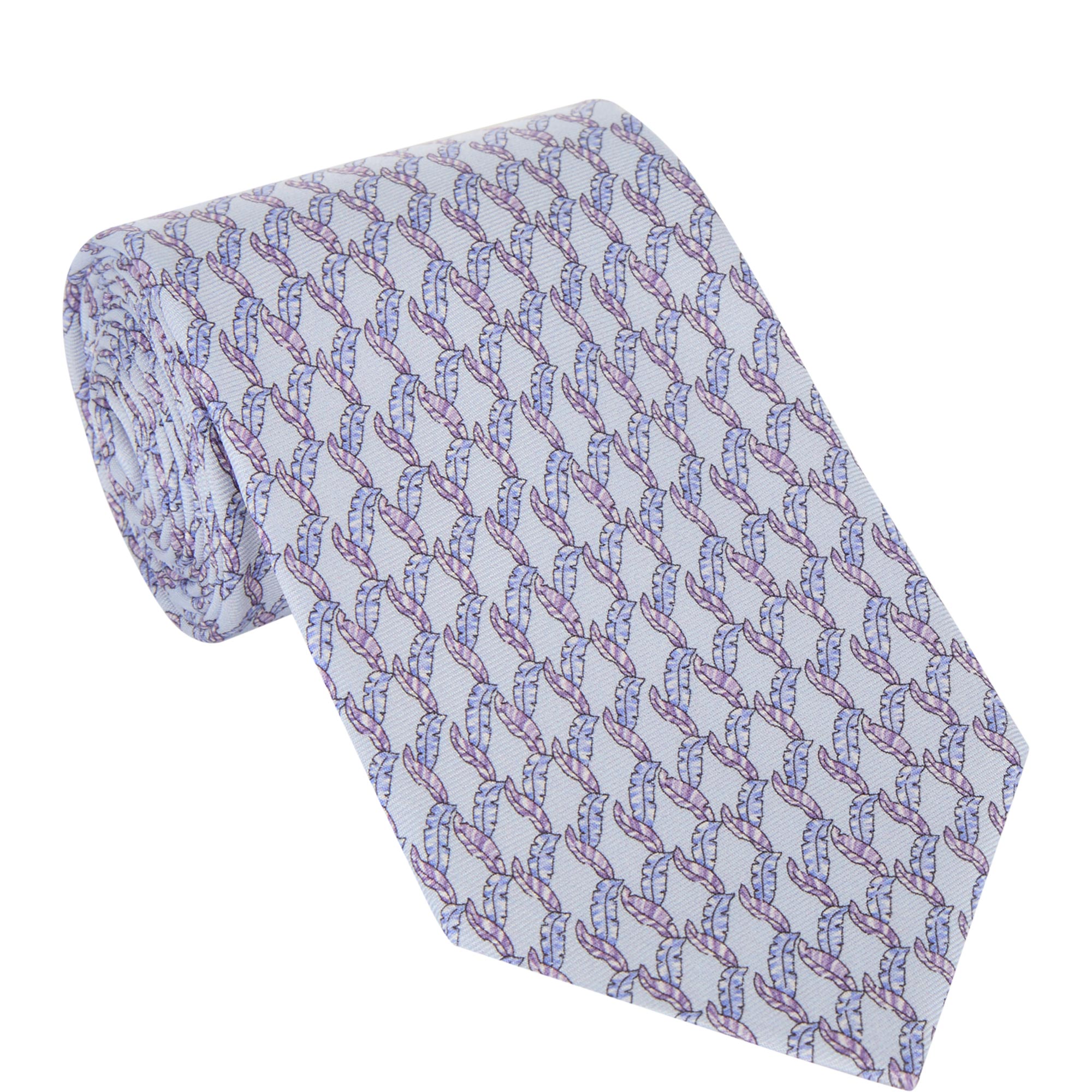 Leaf Print Silk Tie