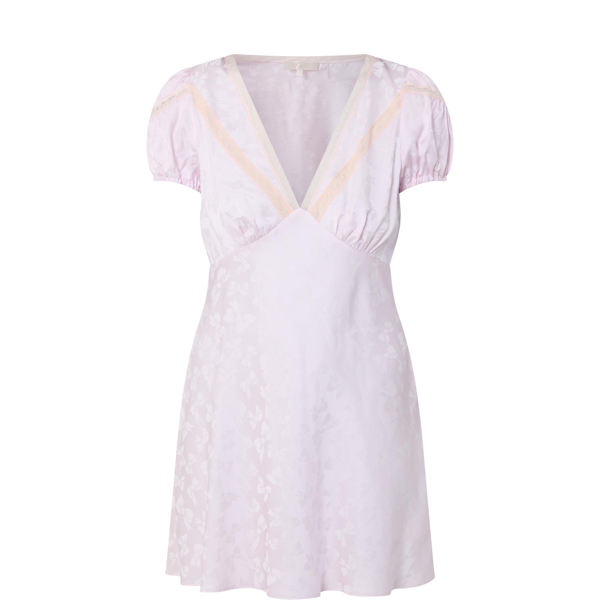 Sylara Bow Jacquard Mini Dress