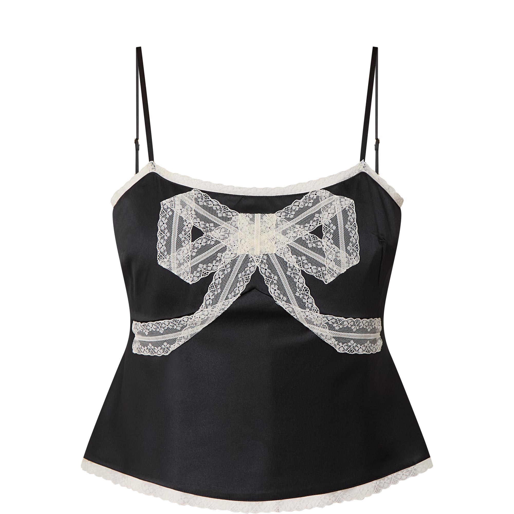Arise Bow Lace Trim Top
