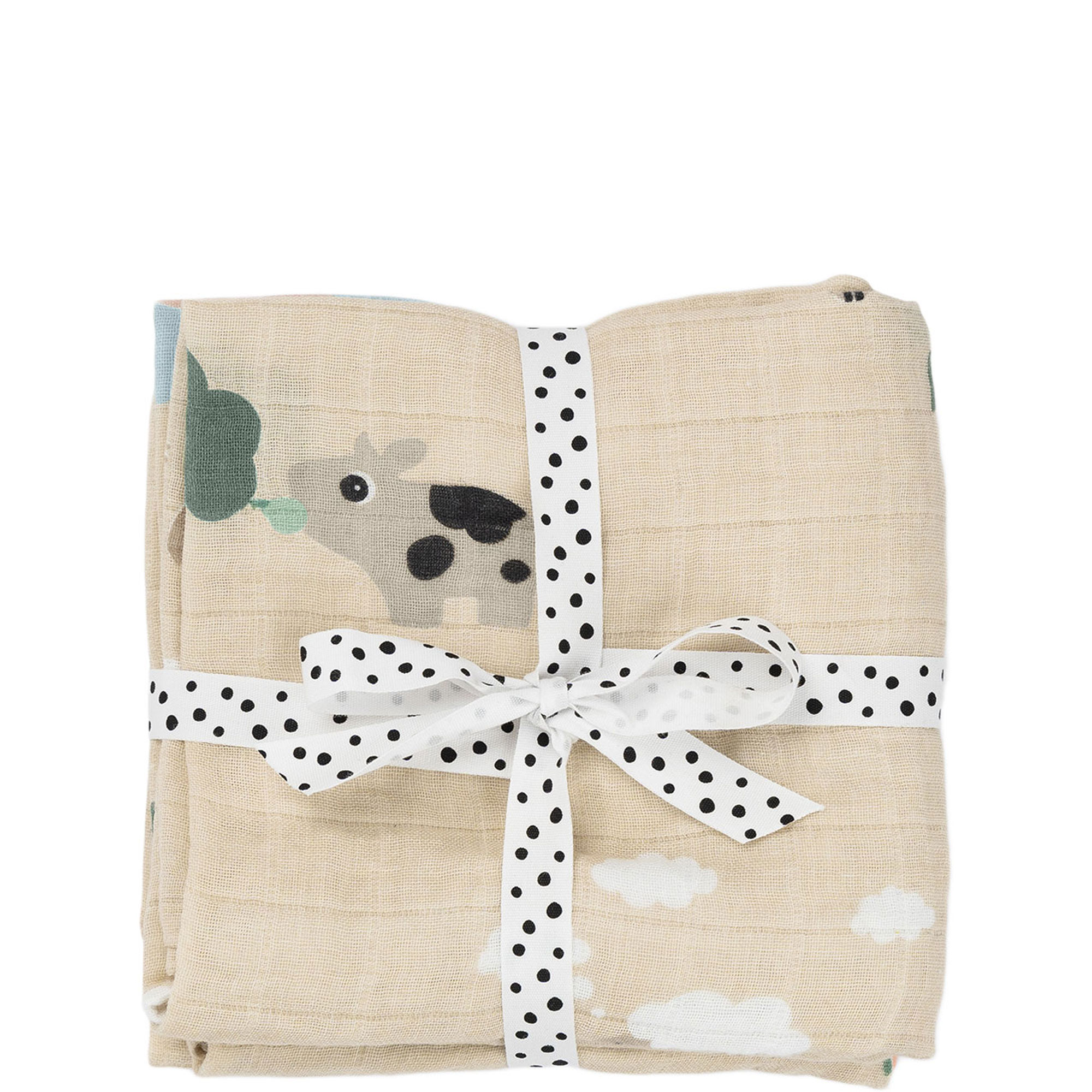 Two-Pack Tiny Farm Burp Cloth Set