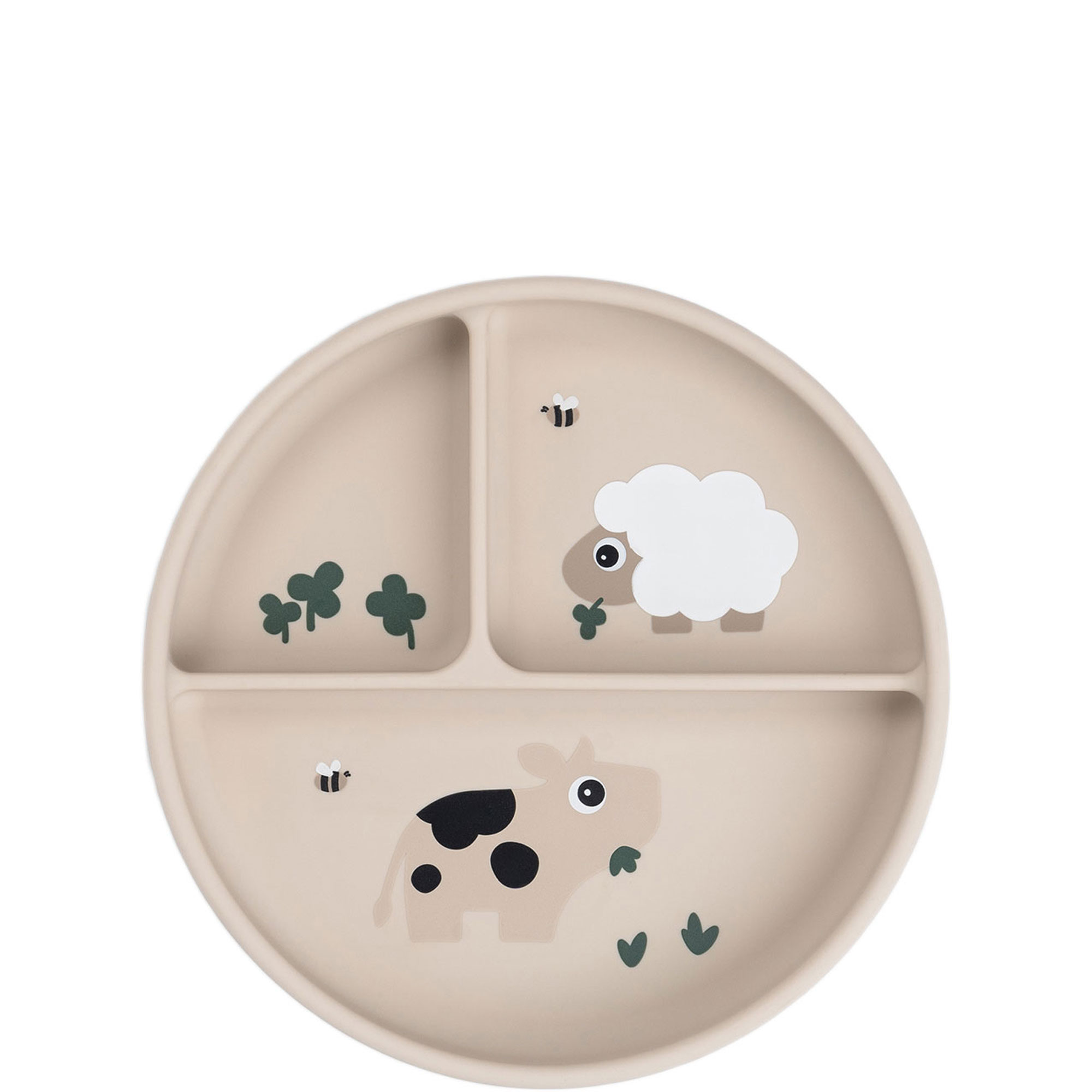 Stick & Stay Tiny Farm Compartment Plate