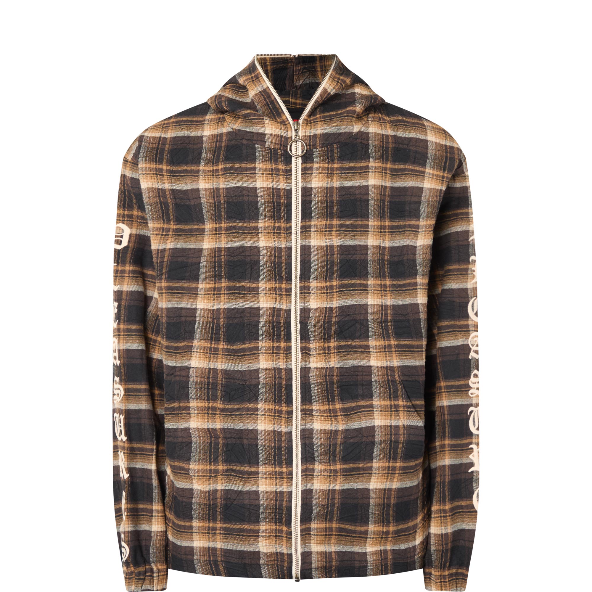 Grove Logo Check Zip Hoodie