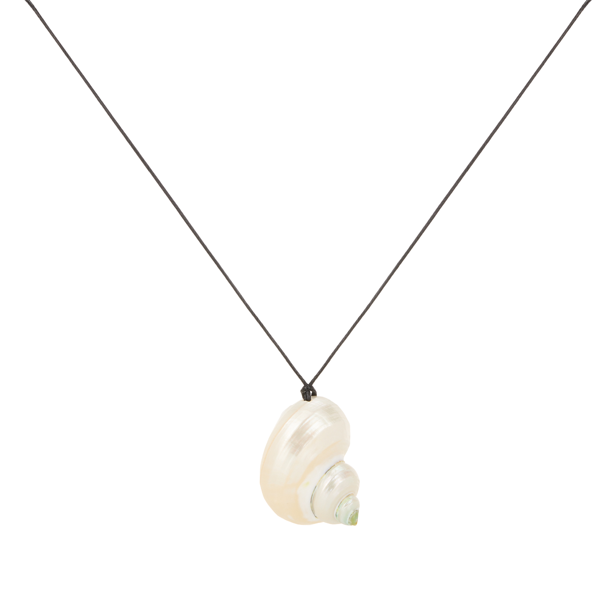 Shell Long Corduroy Necklace
