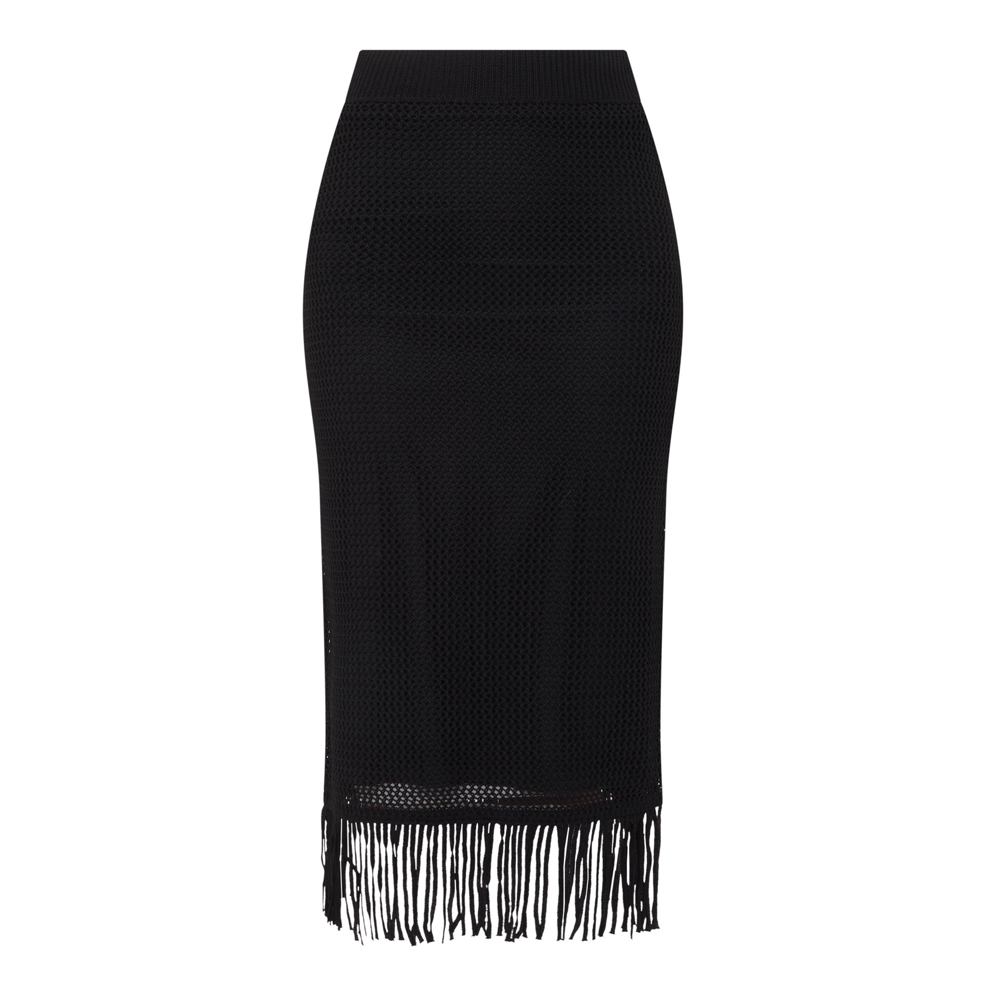 Fringed Pencil Skirt
