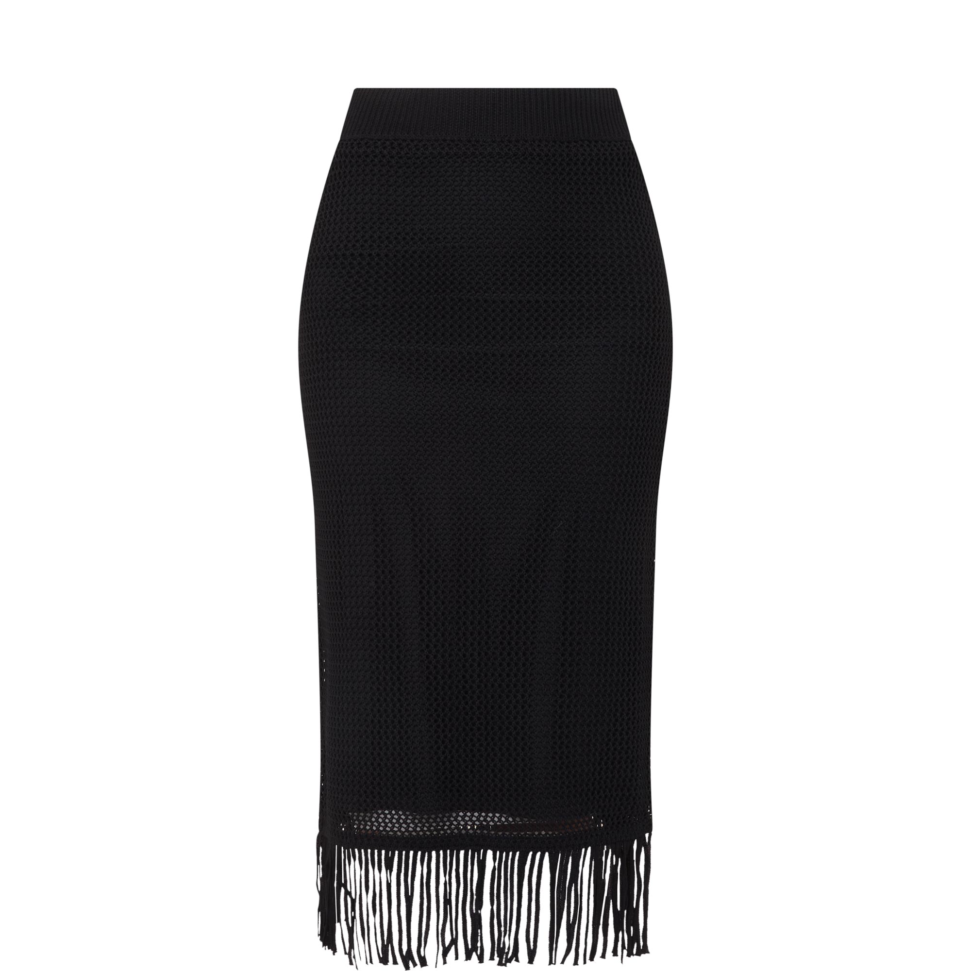Fringed Pencil Skirt