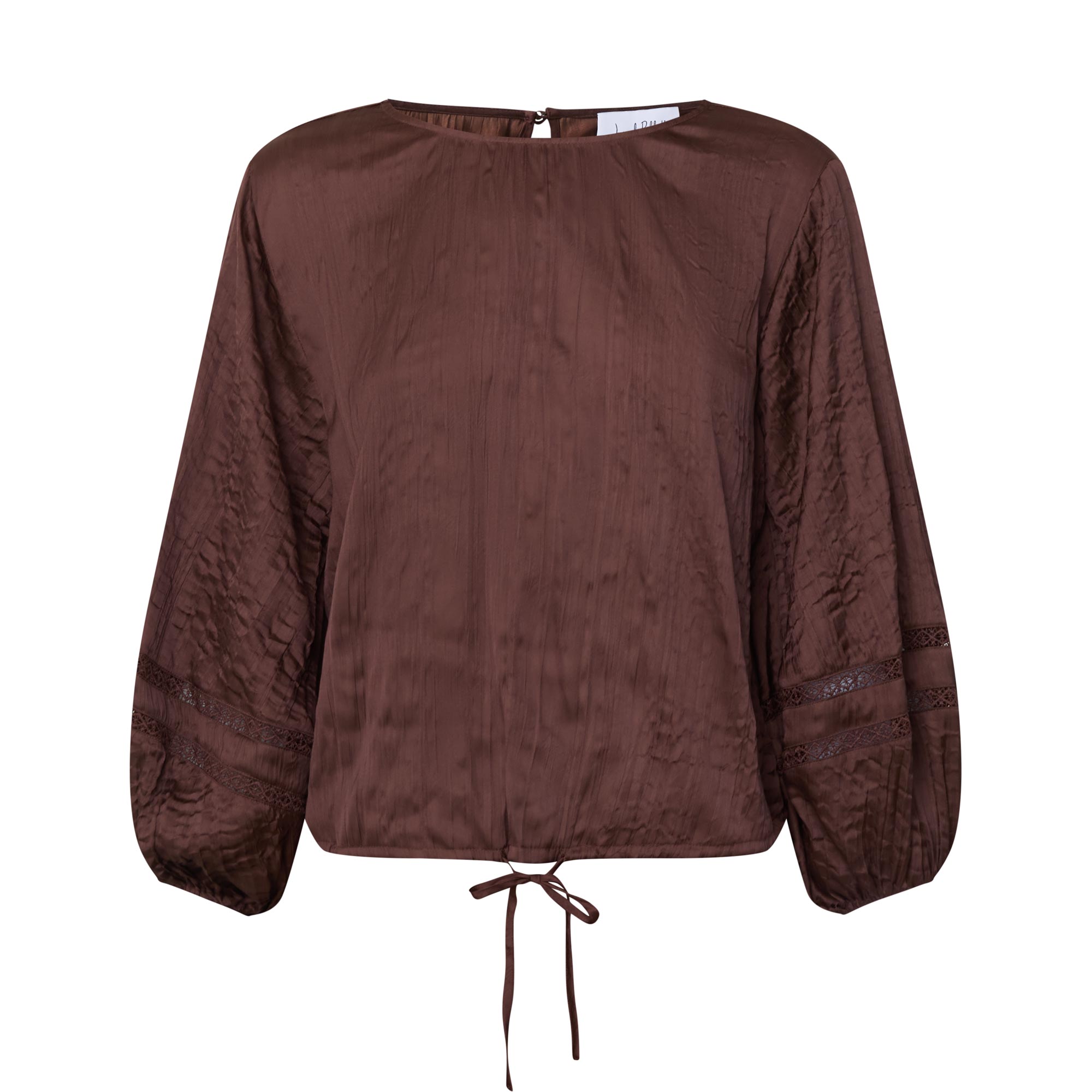 Textured Drawstring Blouse