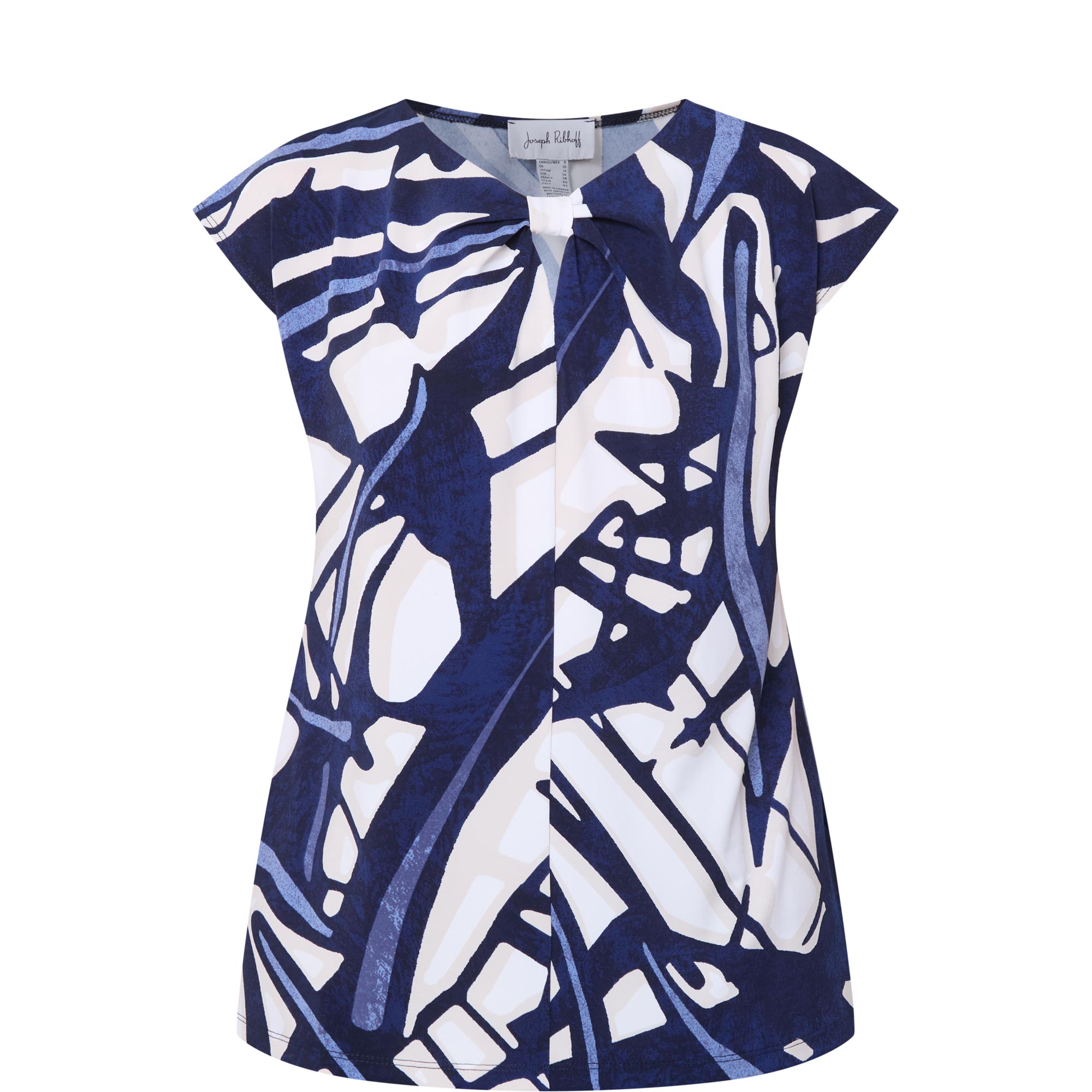 Abstract Keyhole Blouse