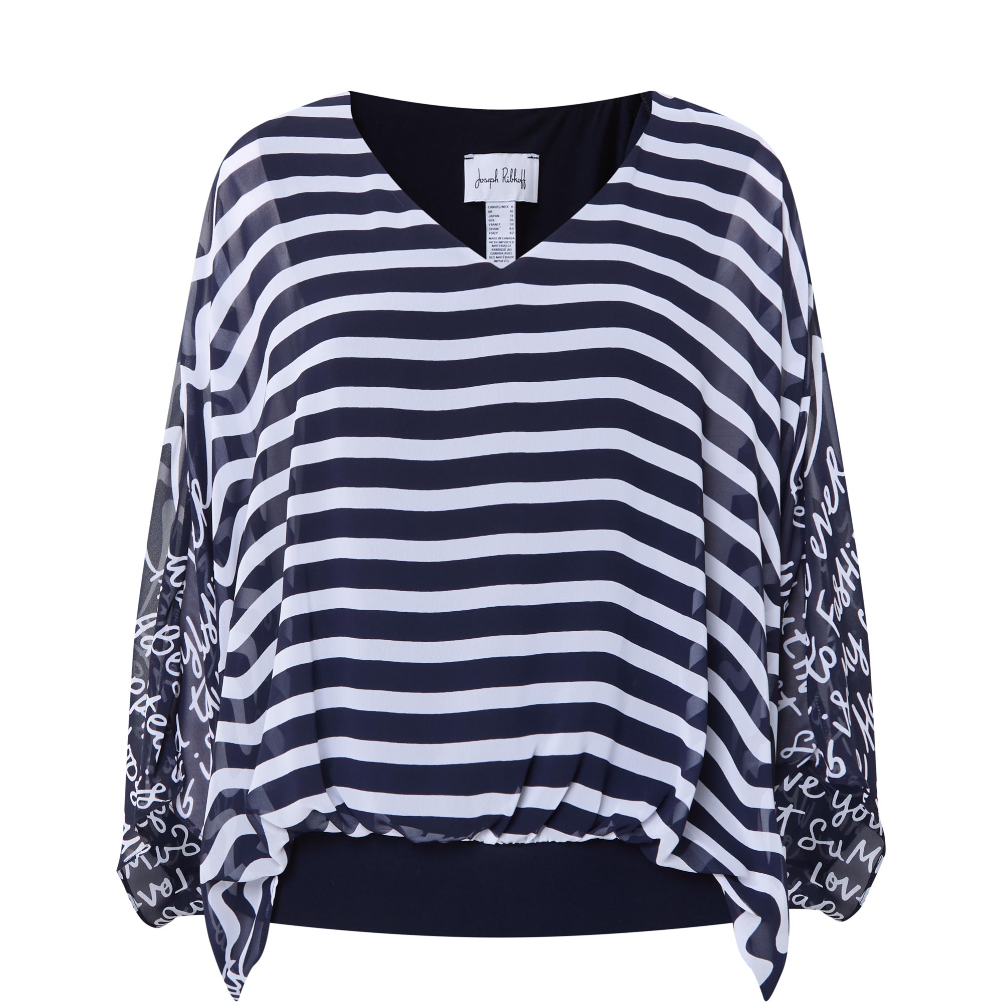 Stripe Poncho Top
