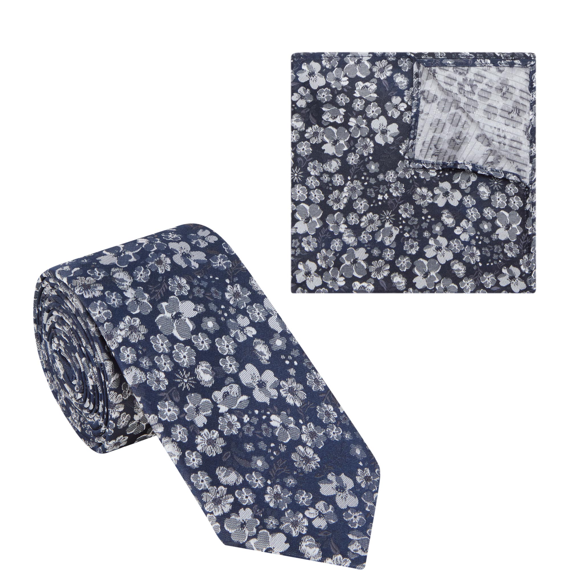 Floral Pocket Square & Tie