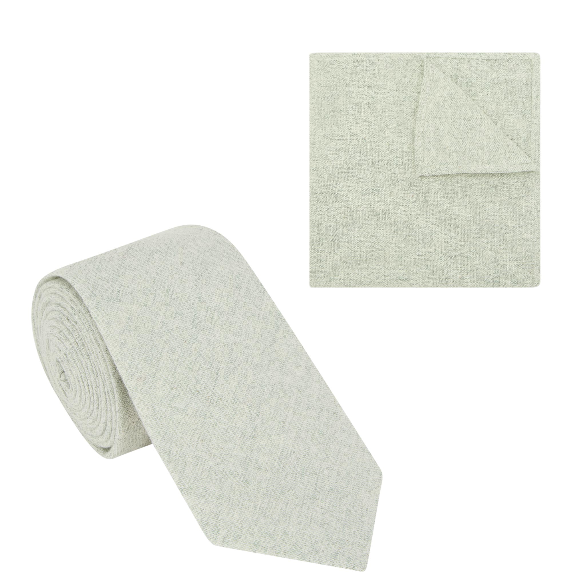 Solid Pocket Square & Tie