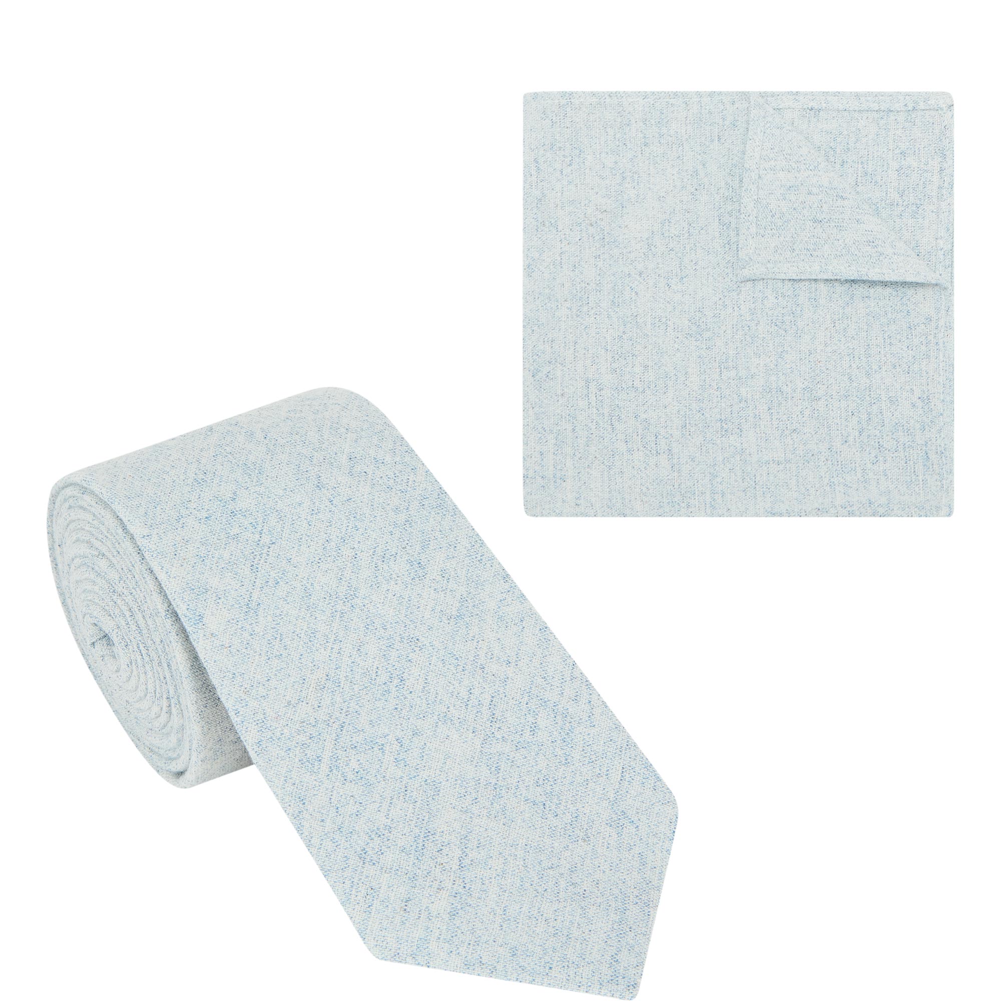 Solid Pocket Square & Tie