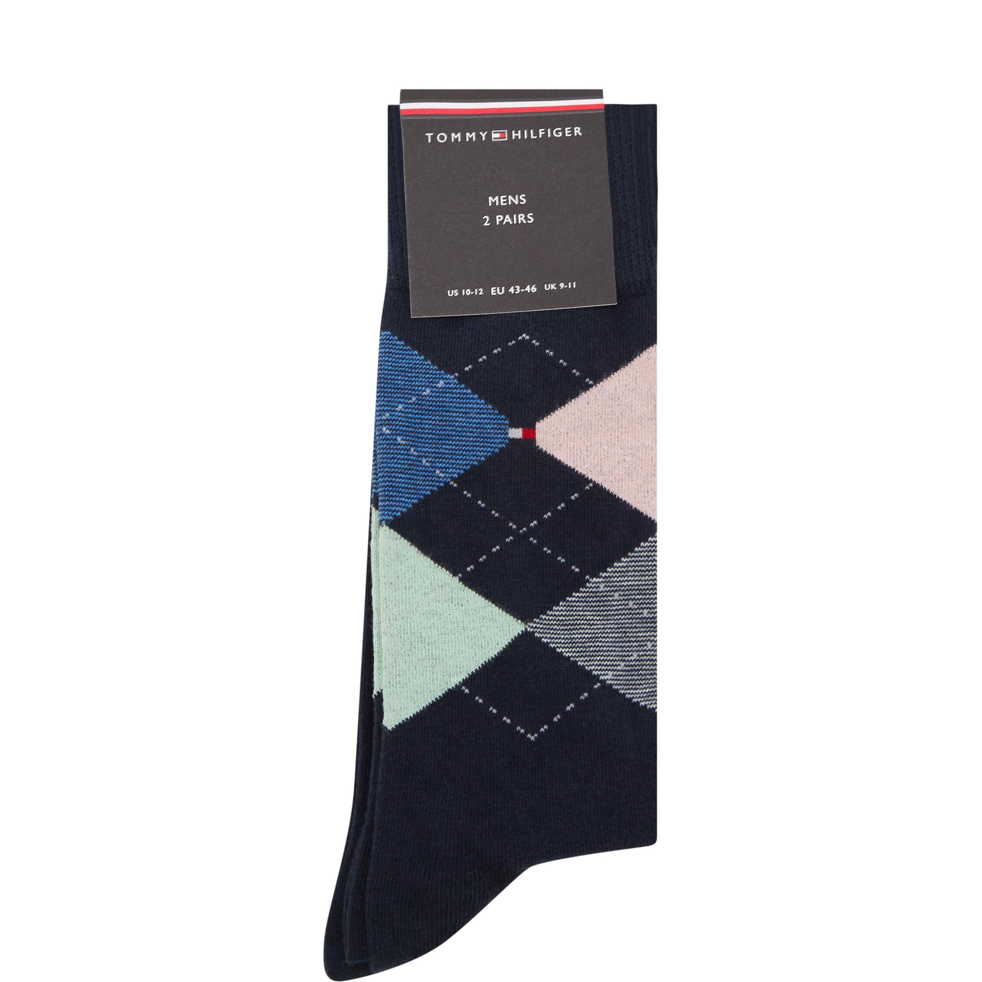 Two-Pack Check Argyle Flag Logo Socks