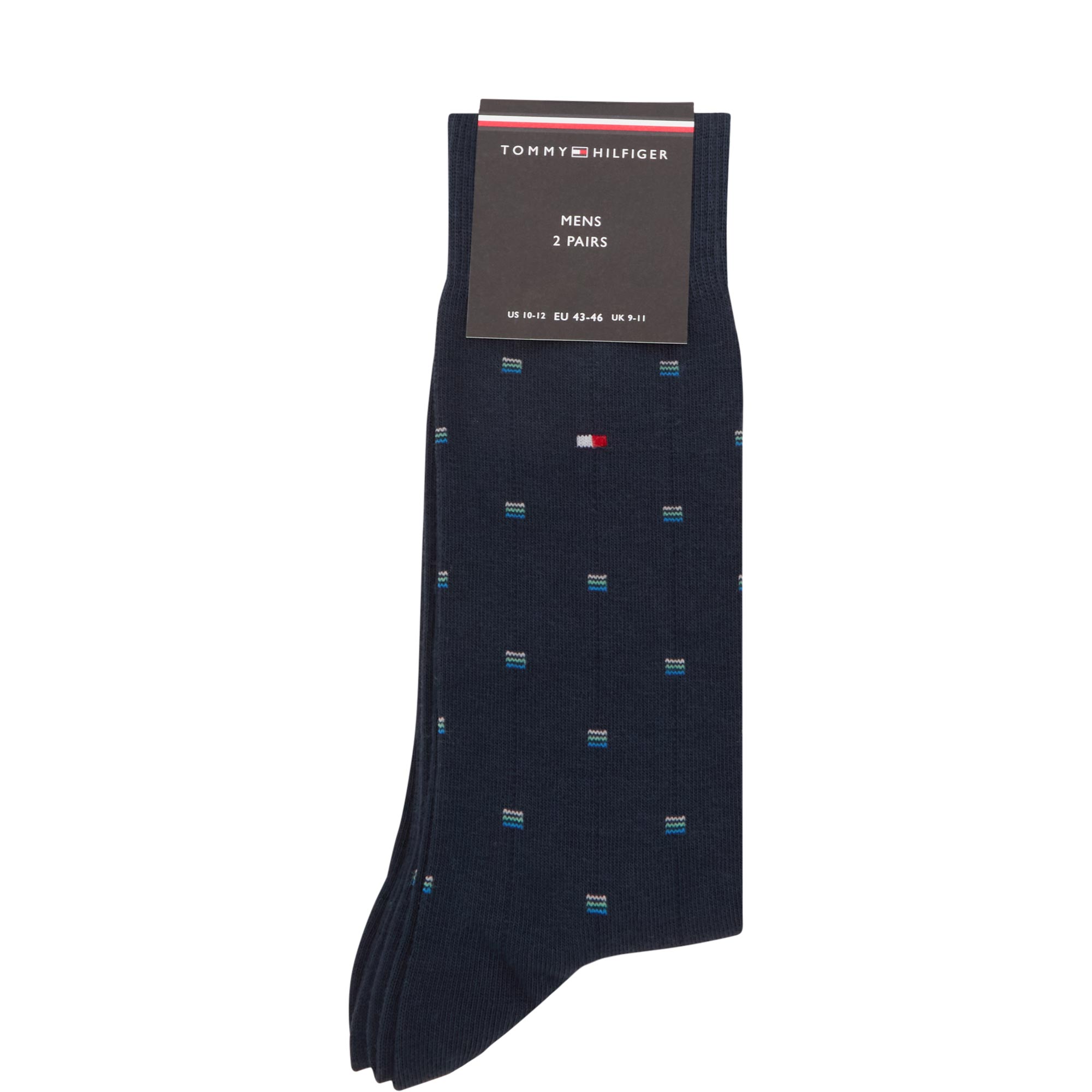 Two-Pack Micro Pattern Flag Logo Socks
