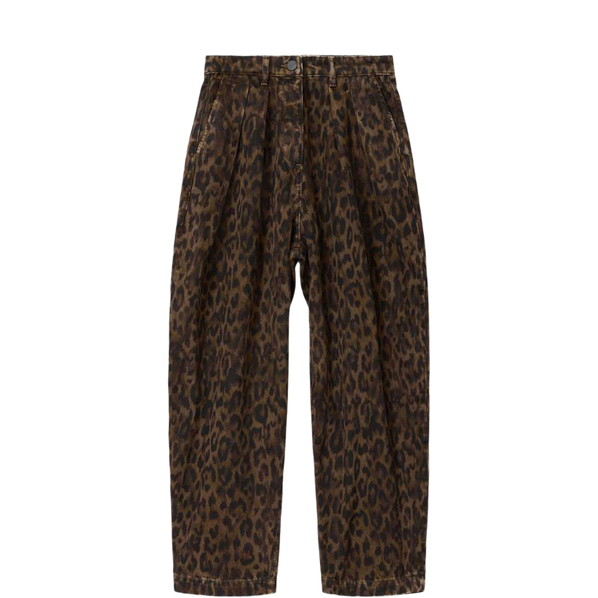 Becca Leopard High-Rise Baggy Tapered Jeans