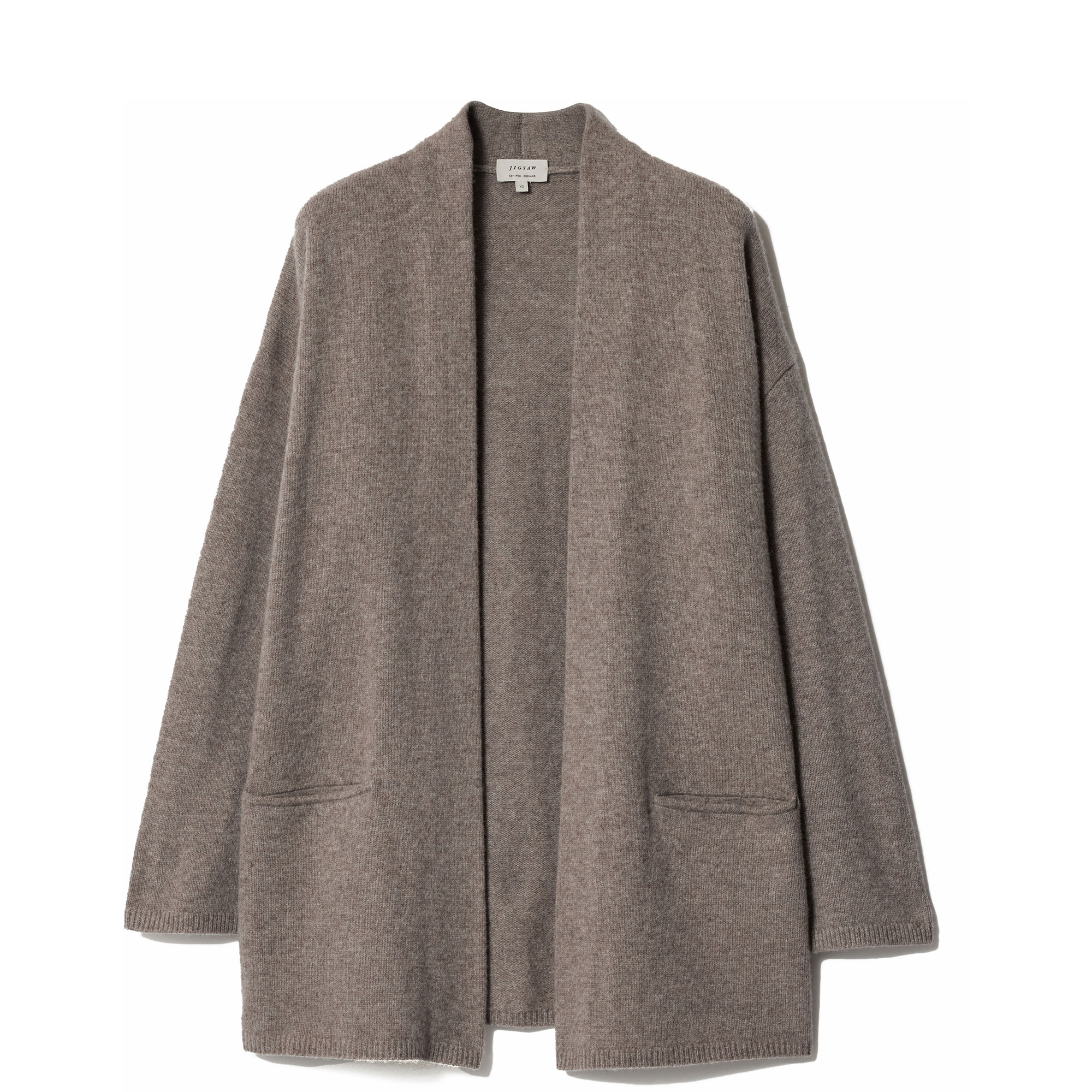 Patch Pocket Open Front Cardigan