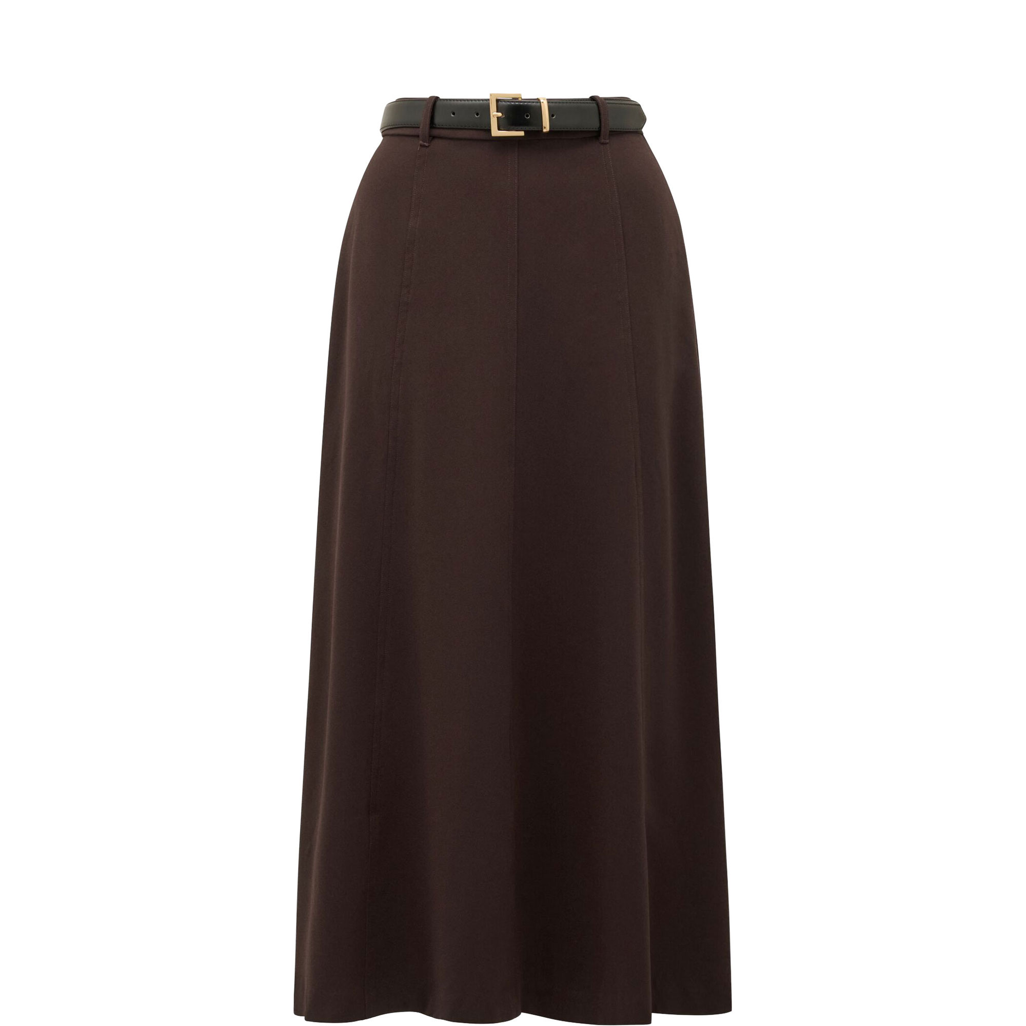 Celine Belted Flared Skirt