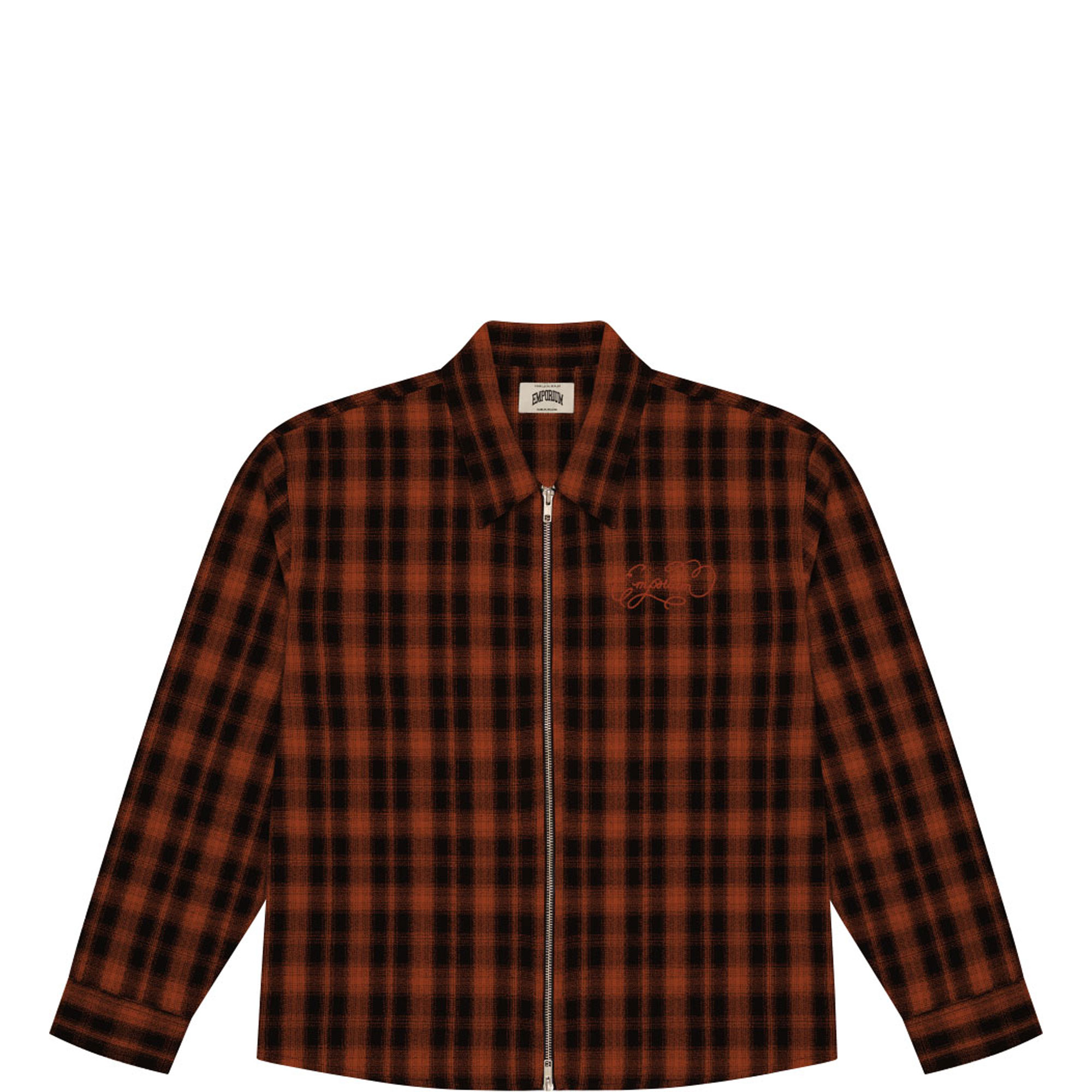 Idle Zip Check Print Shirt