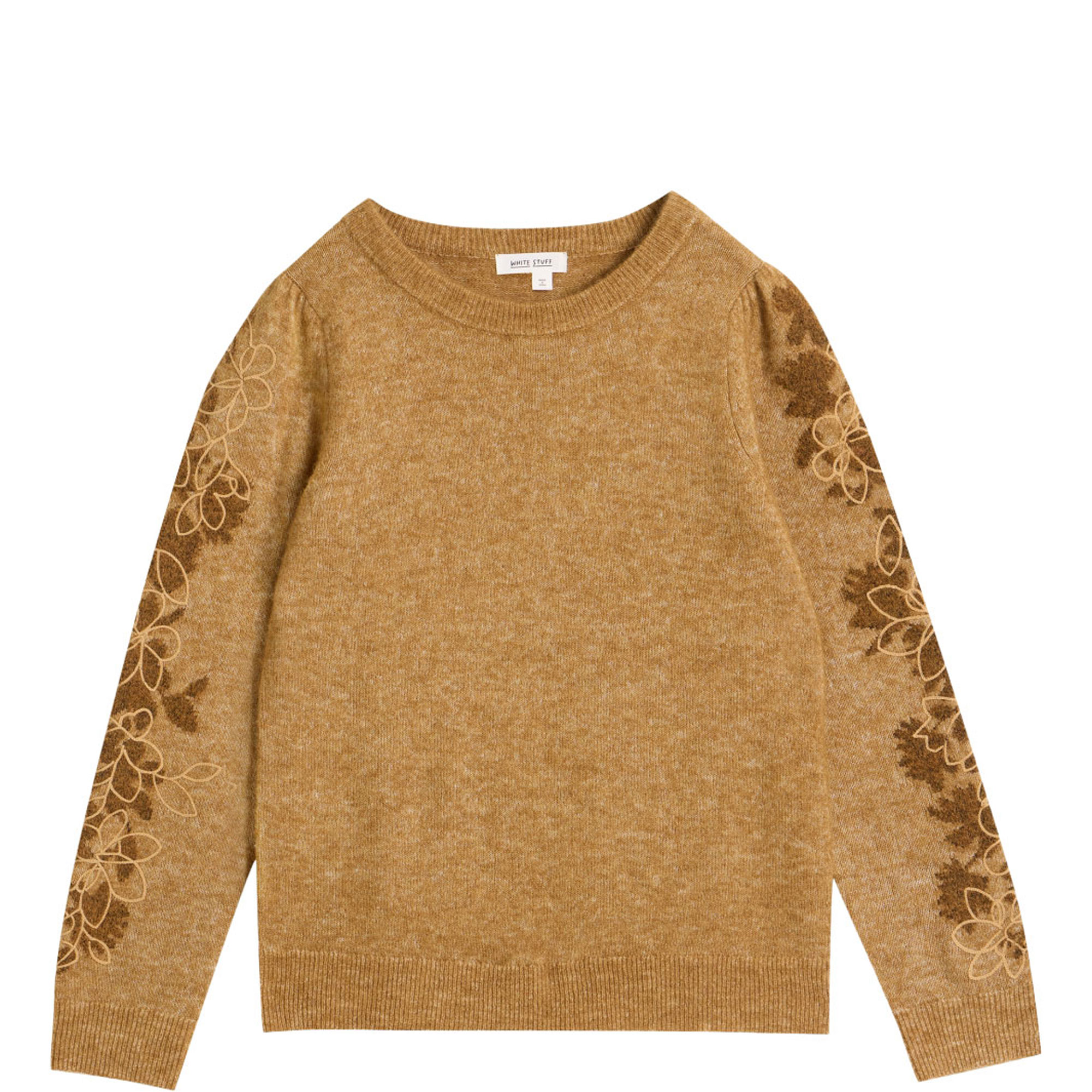 Jodie Embroidered Sleeve Sweater