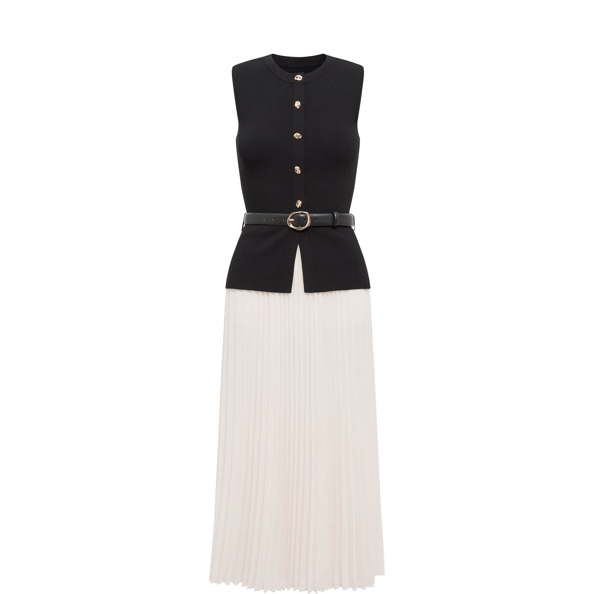 Louisa Hybrid Pleated Dress
