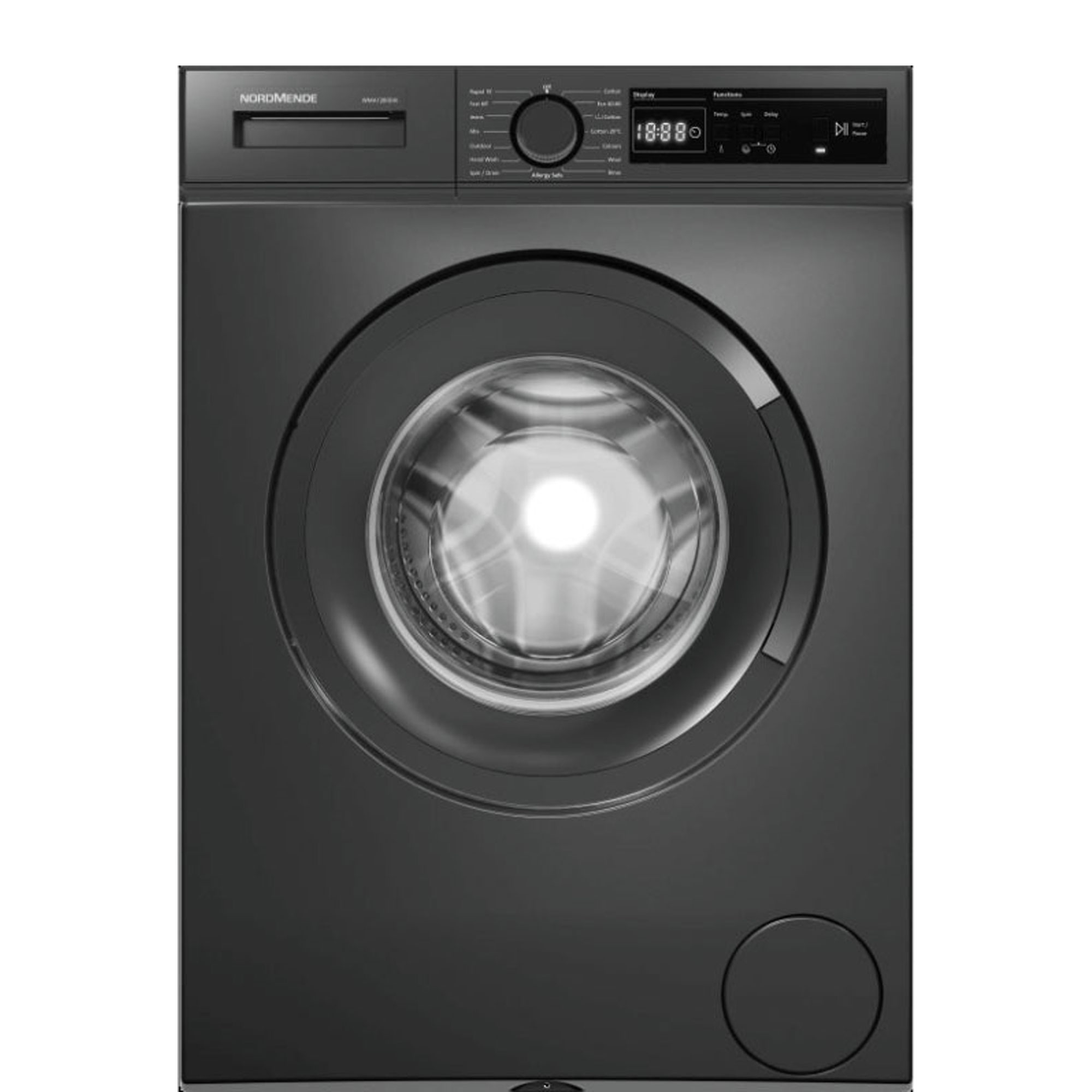 8kg Washing Machine 1200 Spin Inverter Motor A Rated Dark Inox