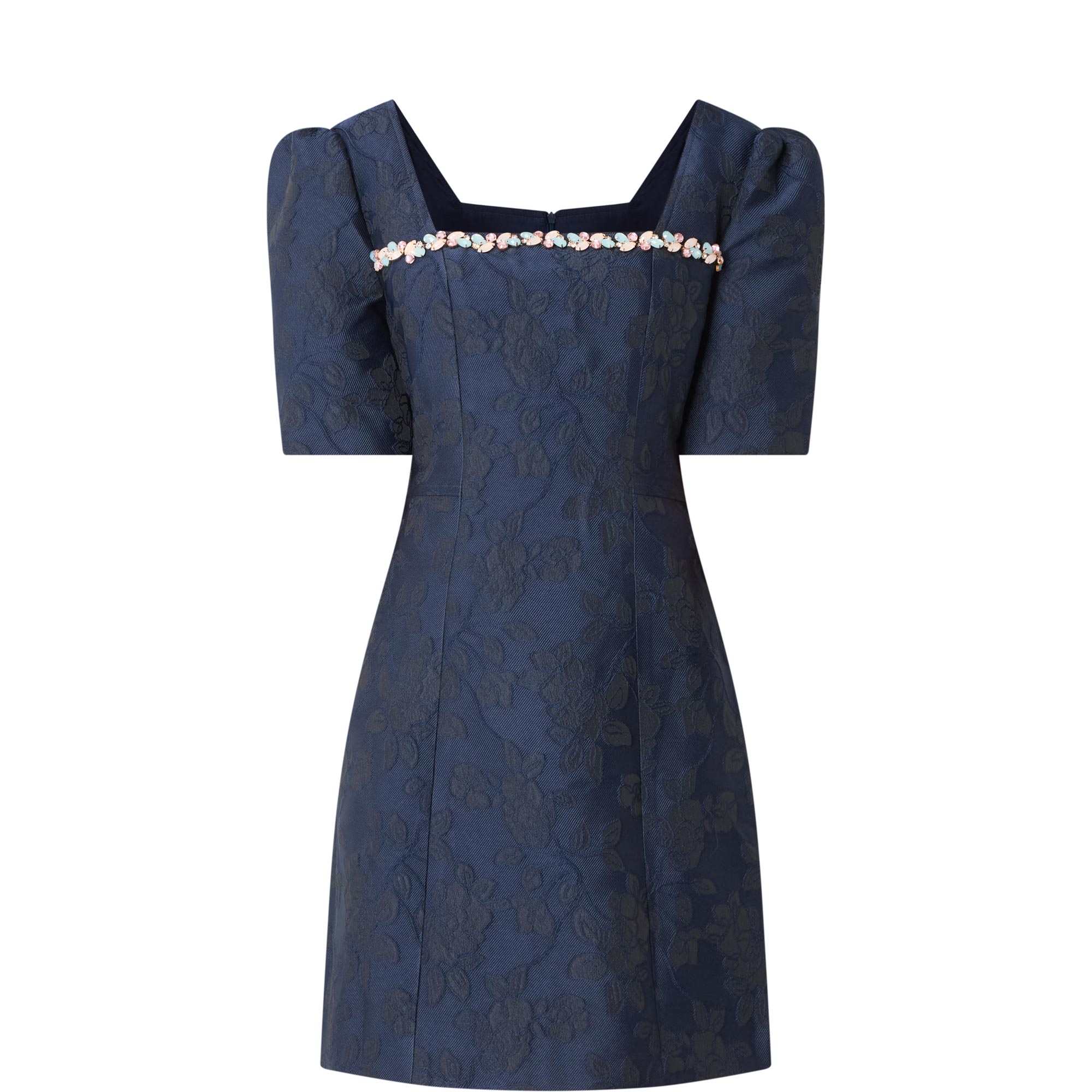 Frame Jacquard Mini Dress