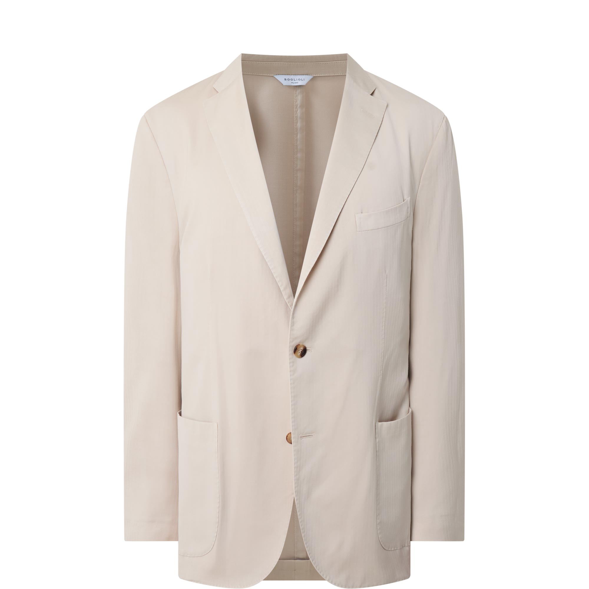 Micro Herringbone Single-Breasted Blazer