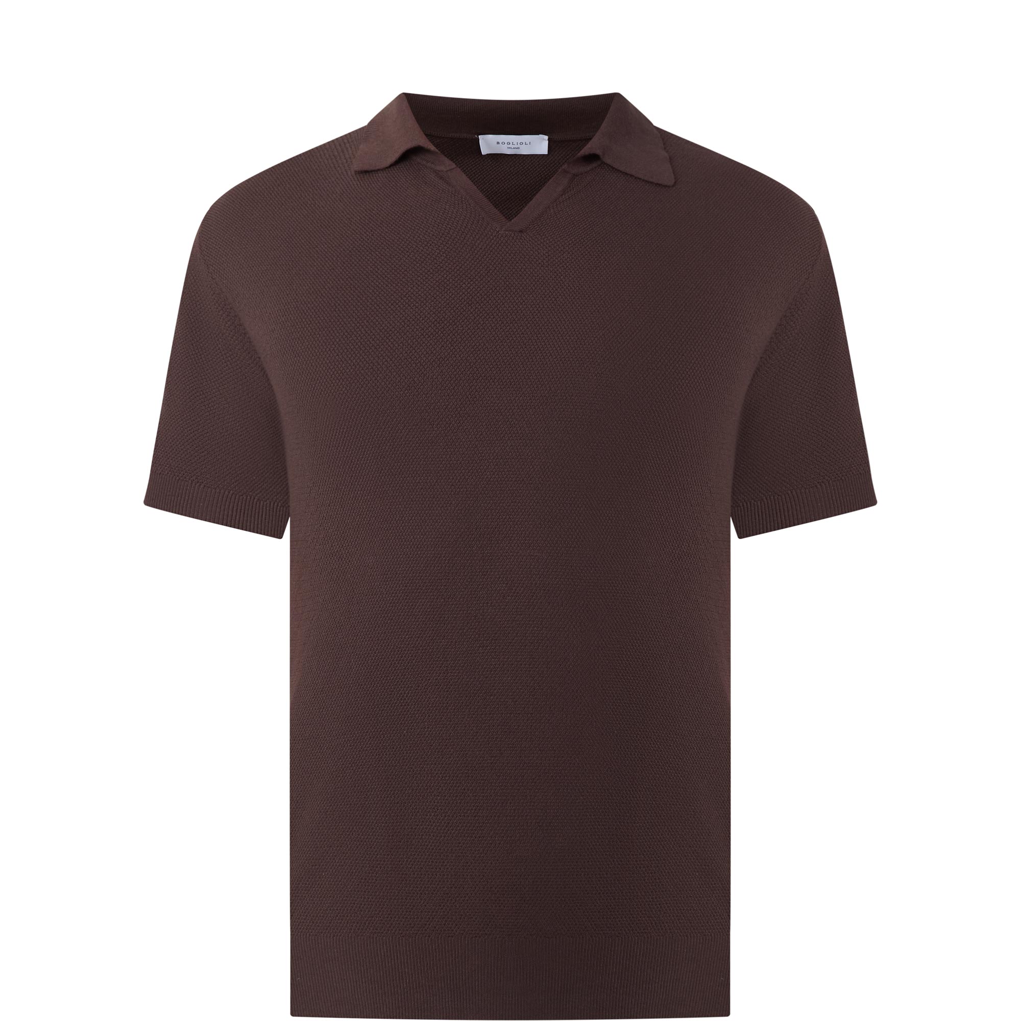 Structure Fine Knit Polo Shirt