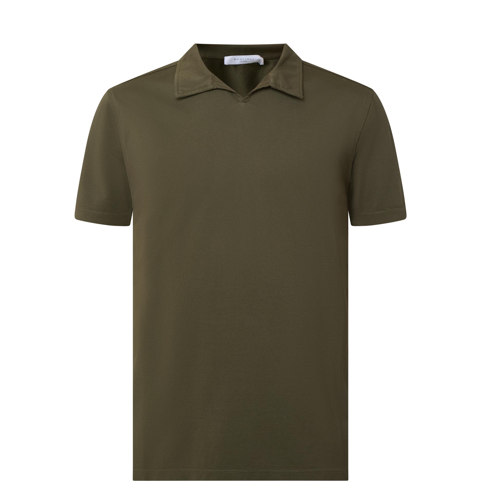Pique Open Collar Polo Shirt