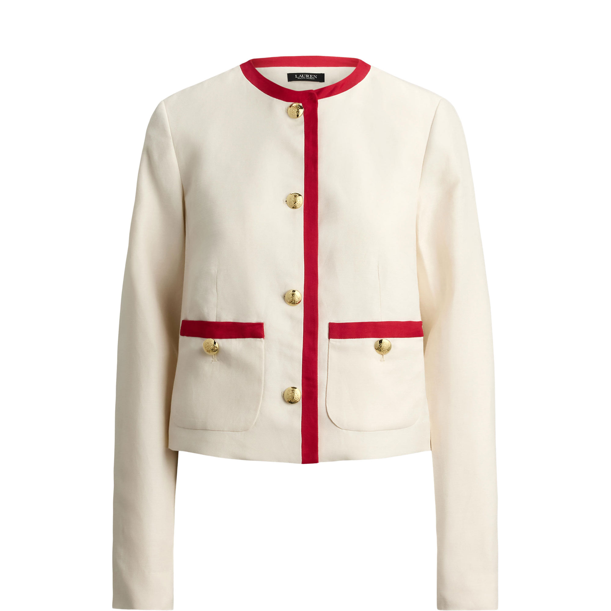 Single-Breasted Two-Tone Blazer