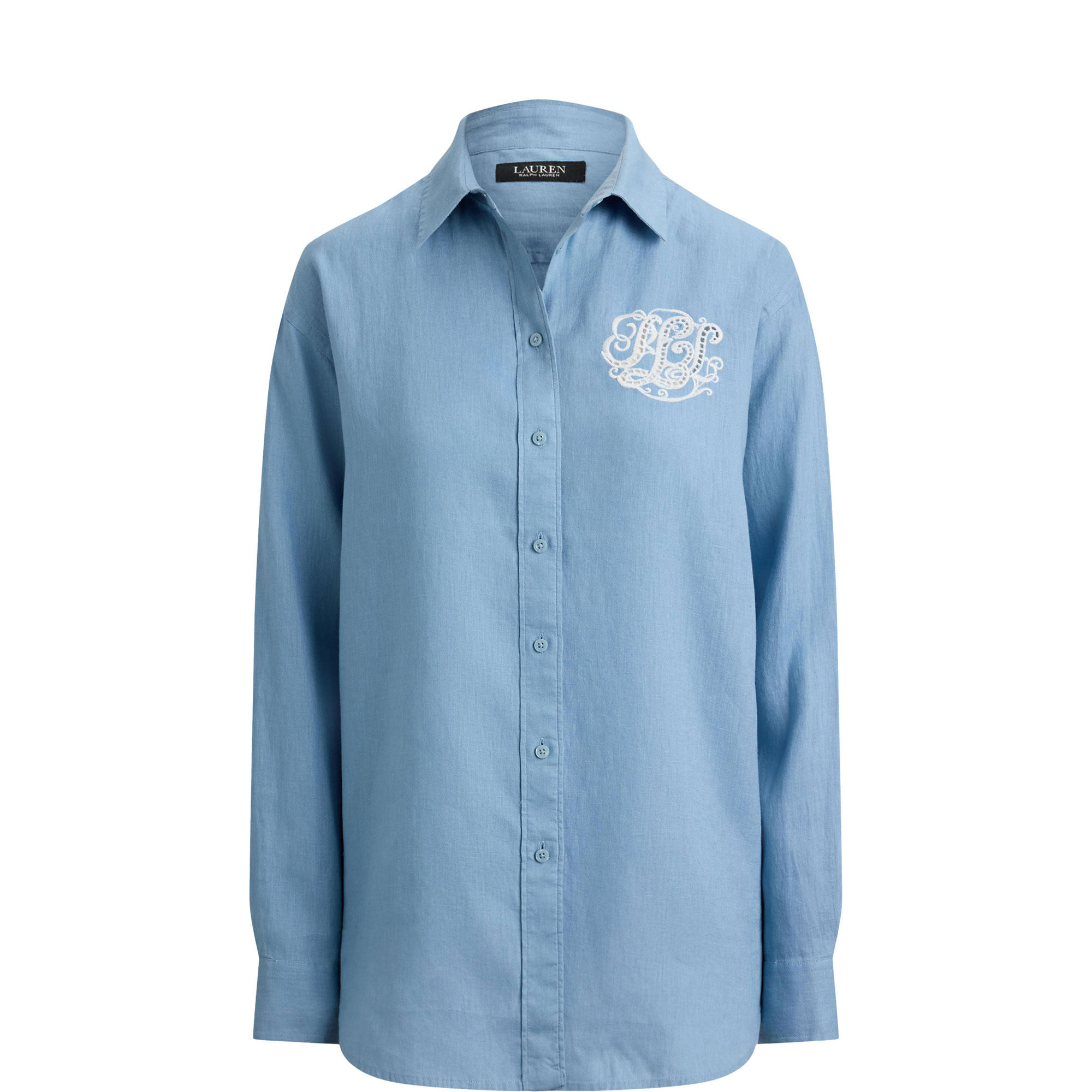 Eyelet-Logo Linen Shirt