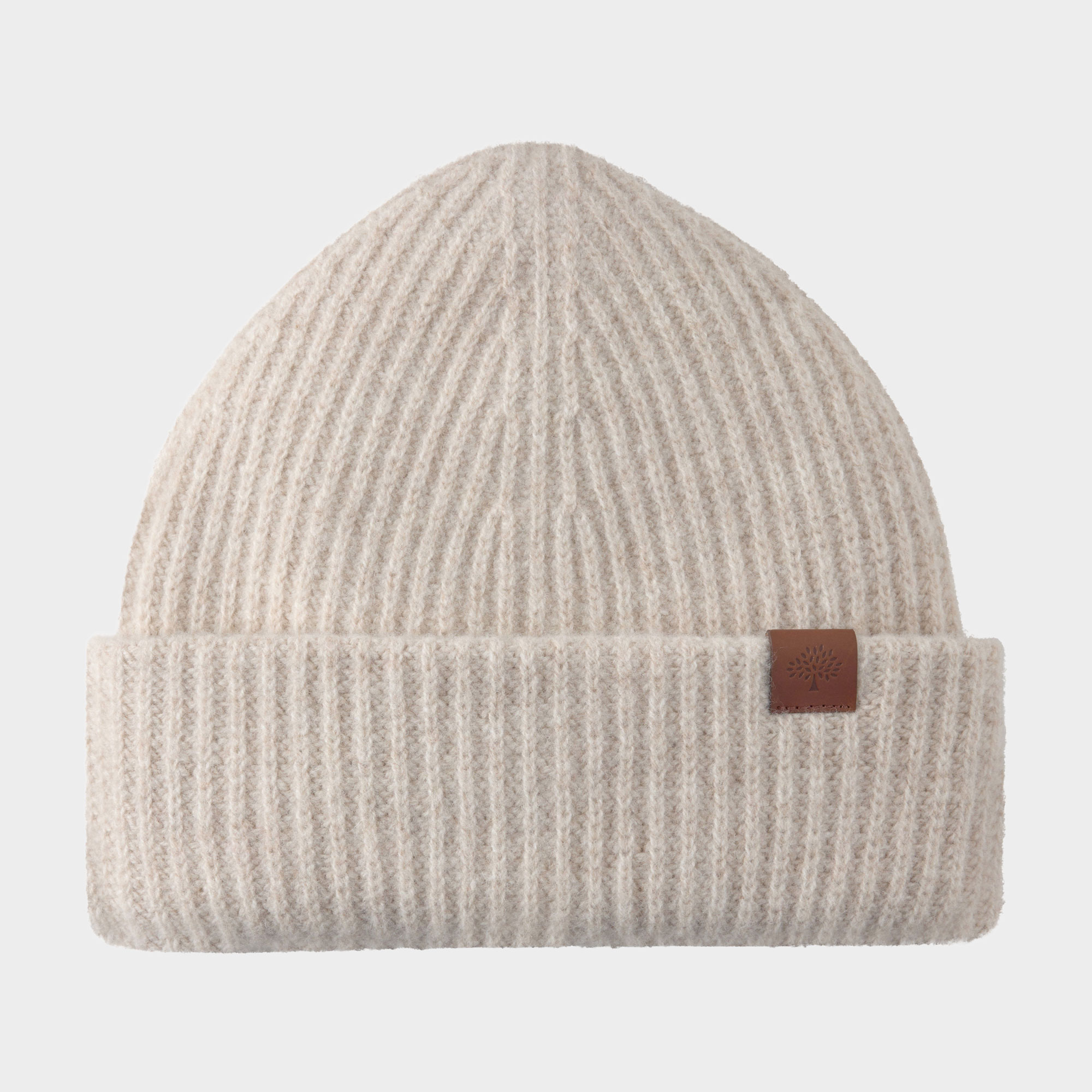 Chunky Logo Ribbed Wool Beanie