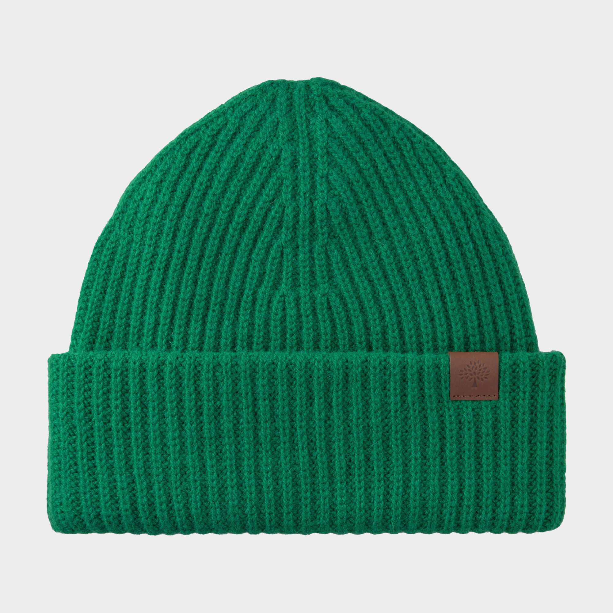Chunky Logo Ribbed Wool Beanie