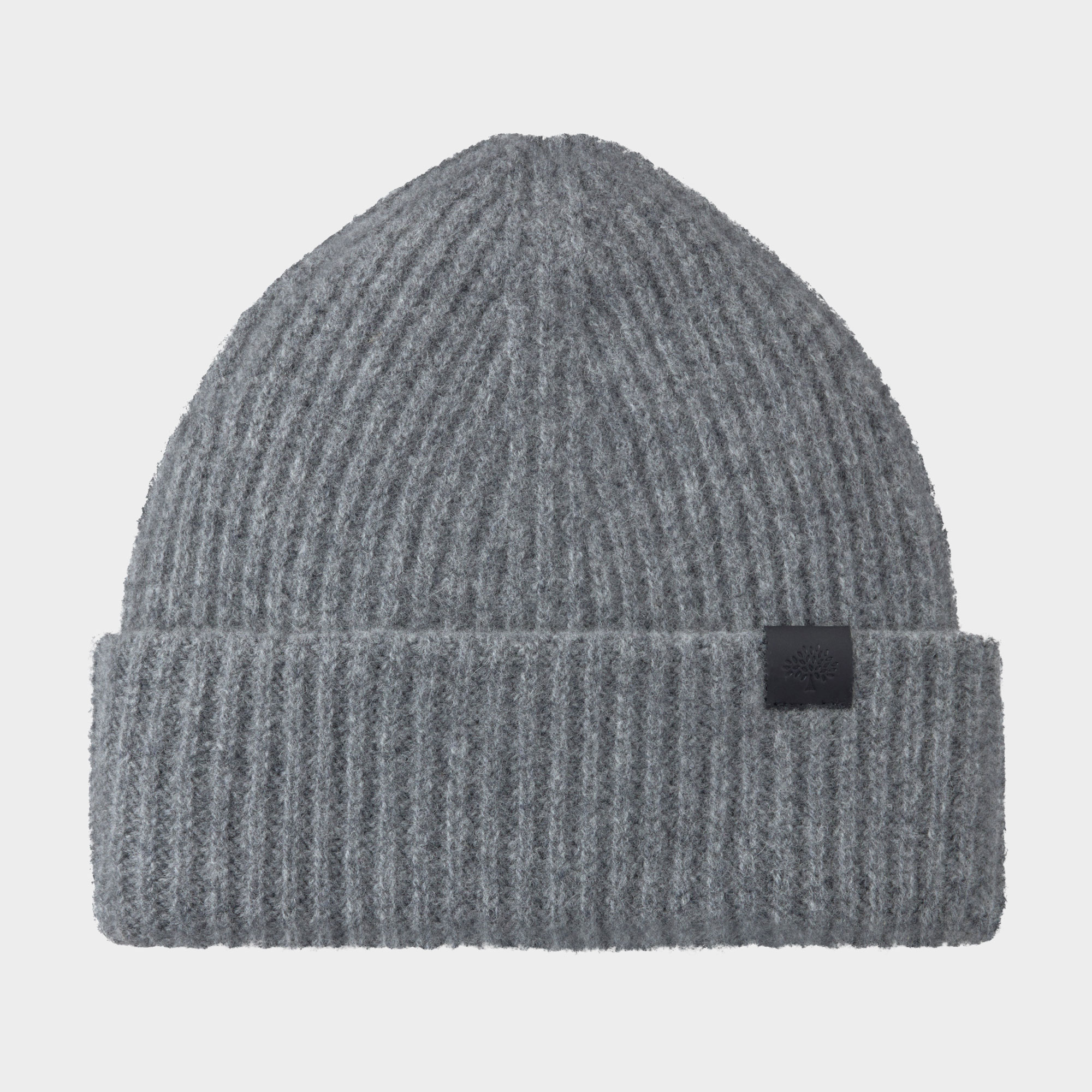 Chunky Logo Ribbed Wool Beanie