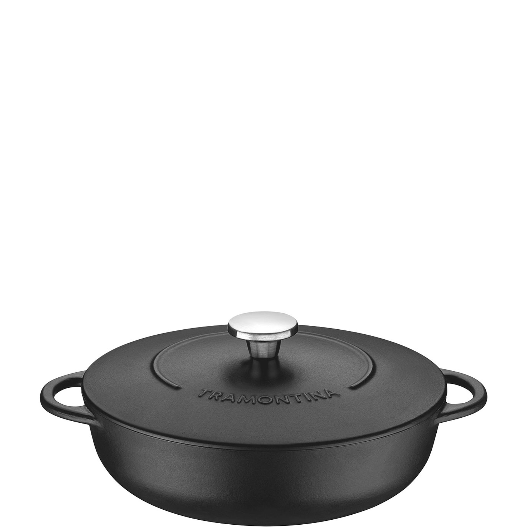 Enamelled Cast Iron Shallow Casserole Dish 28cm