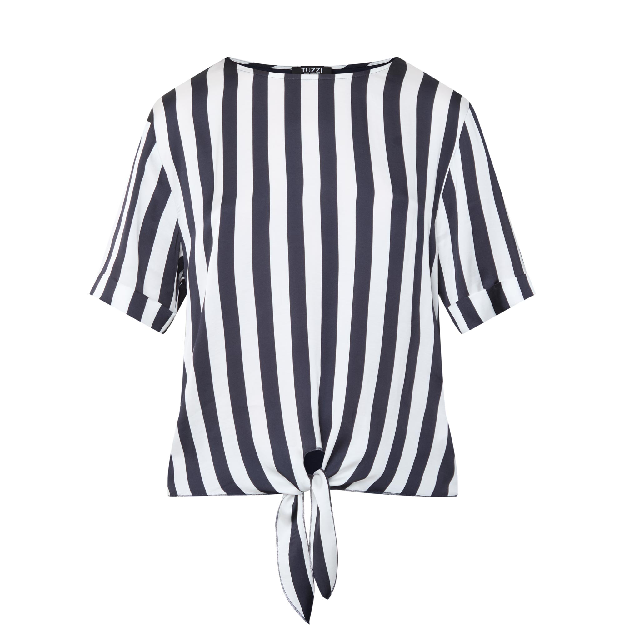 Tie Front Striped Blouse