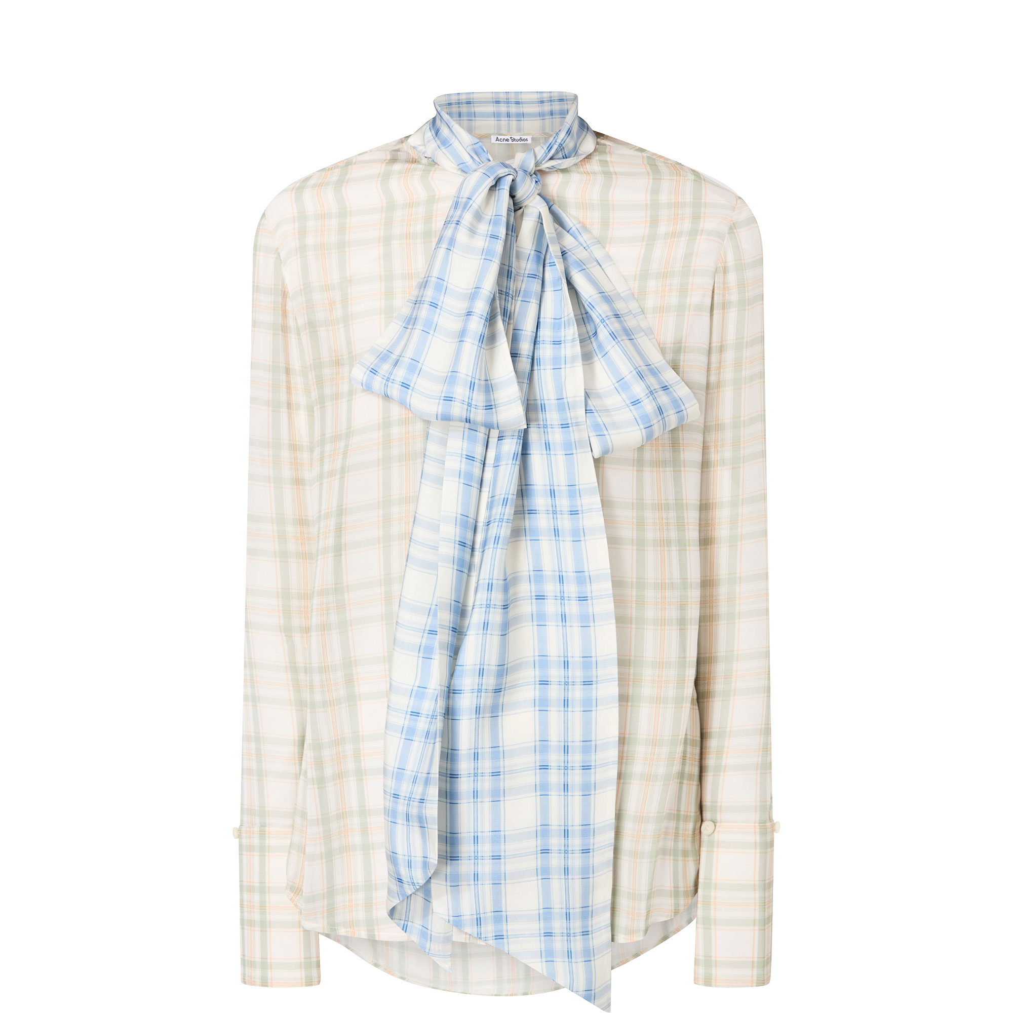 Serena Silk Check Print Blouse