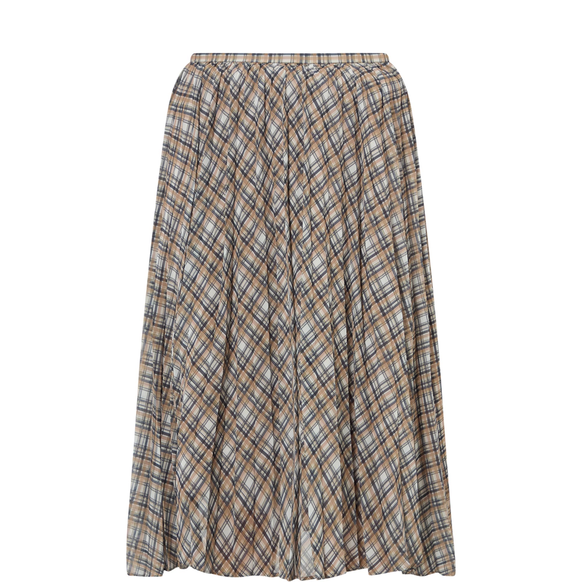 Ibo Check Asymmetric Skirt