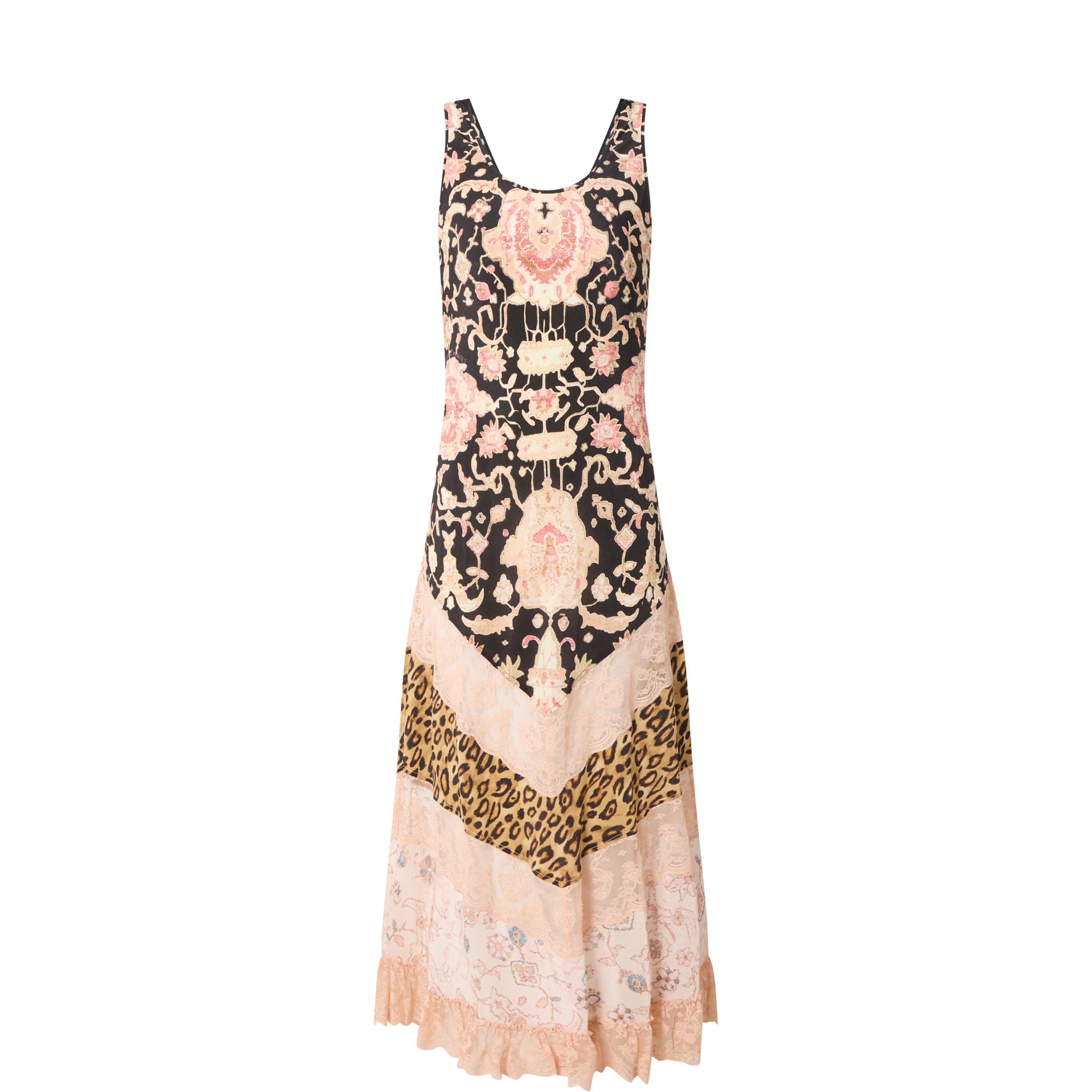 Desert Loom Lace Trim Dress