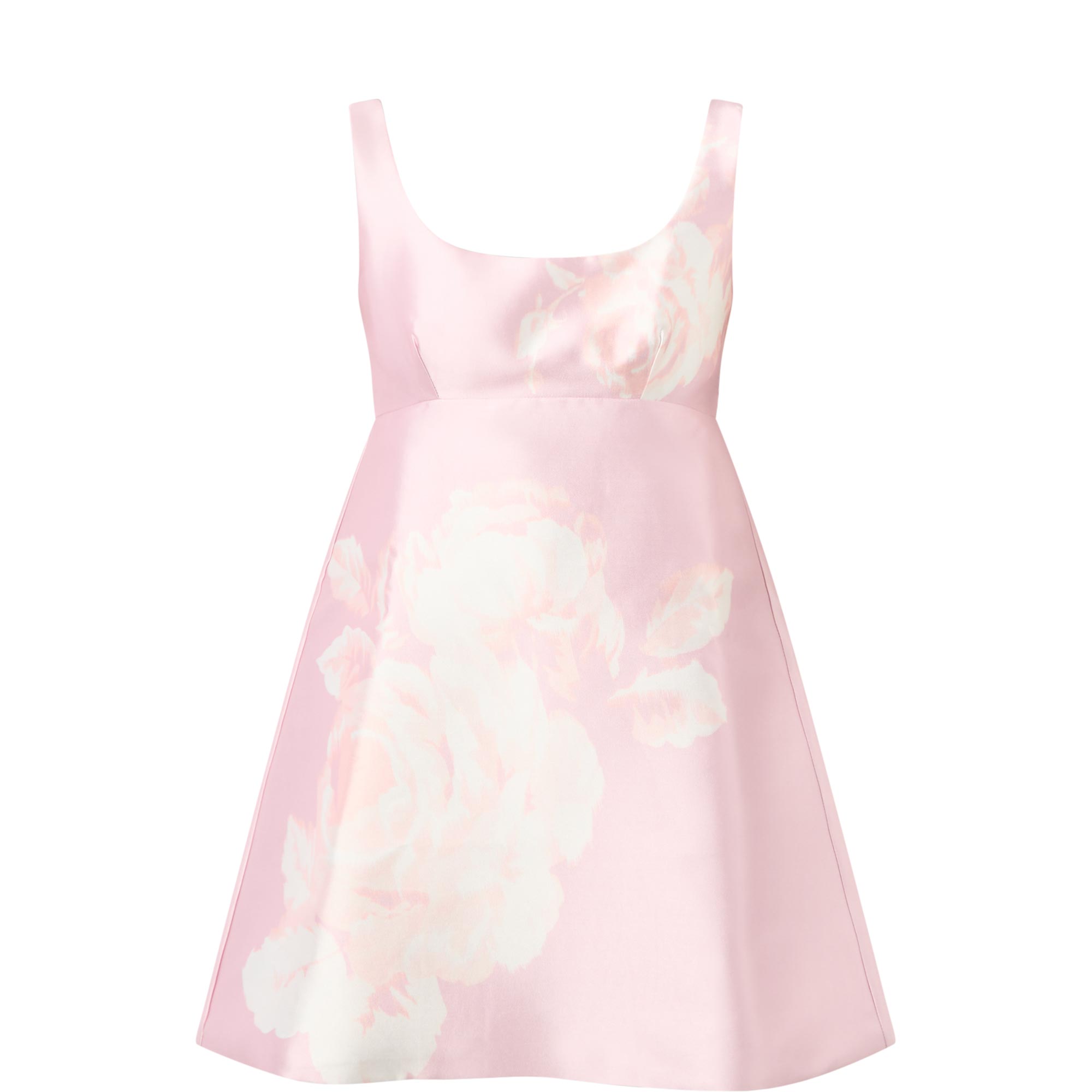 Flower Jacquard Mini Flared Dress