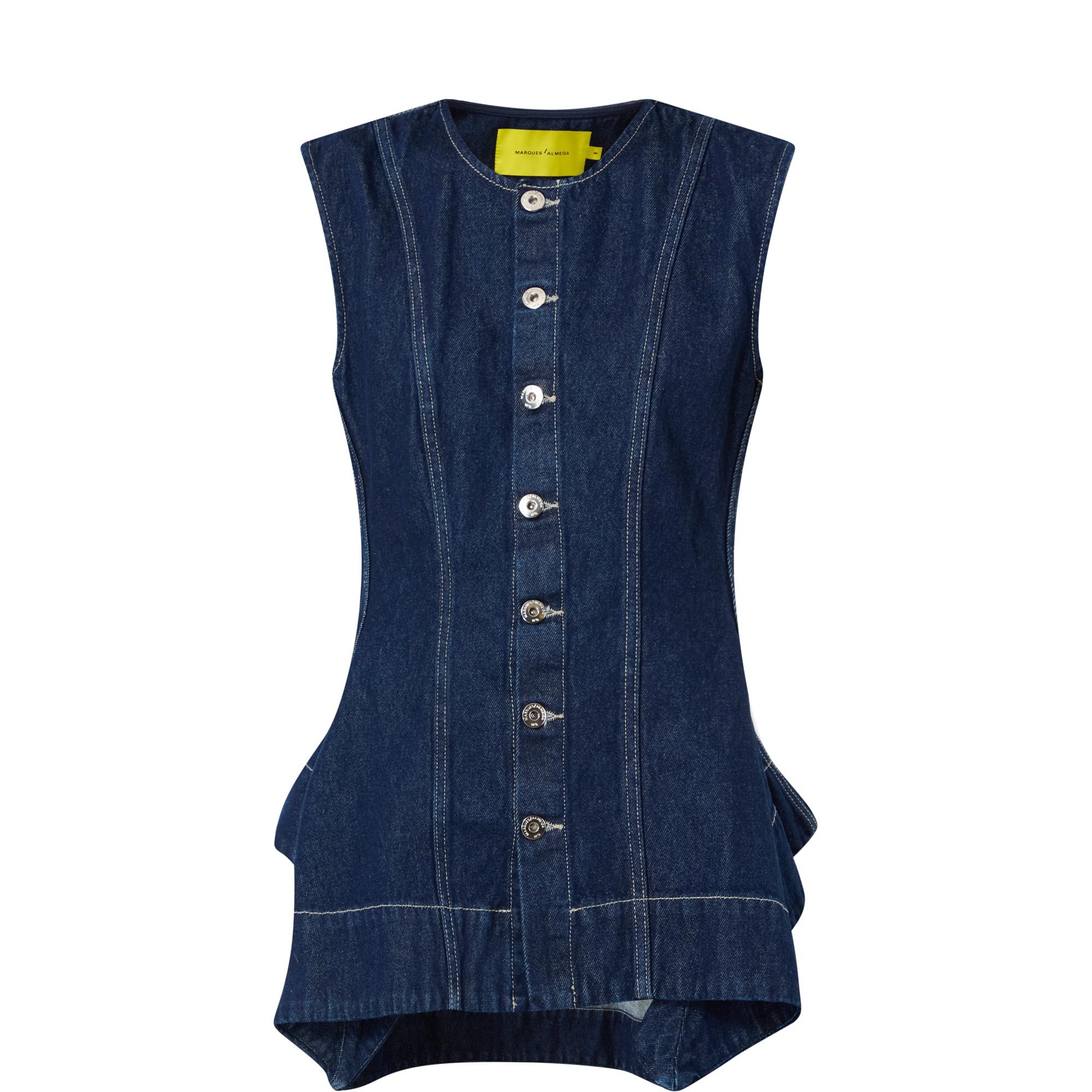 Indigo Denim Peplum Top