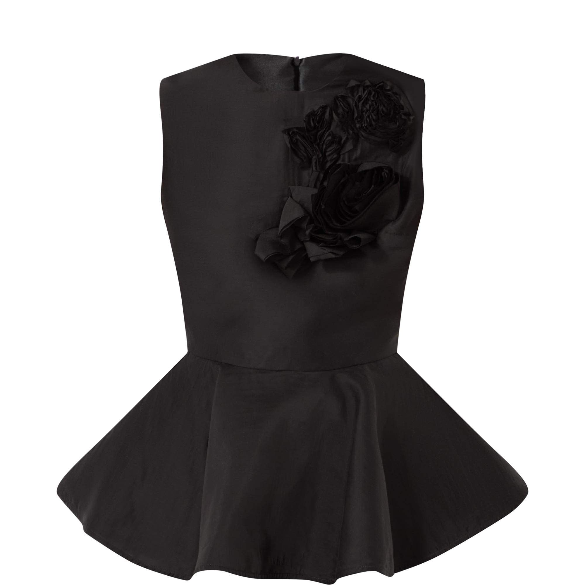 Floral Appliqu&eacute; Peplum Top