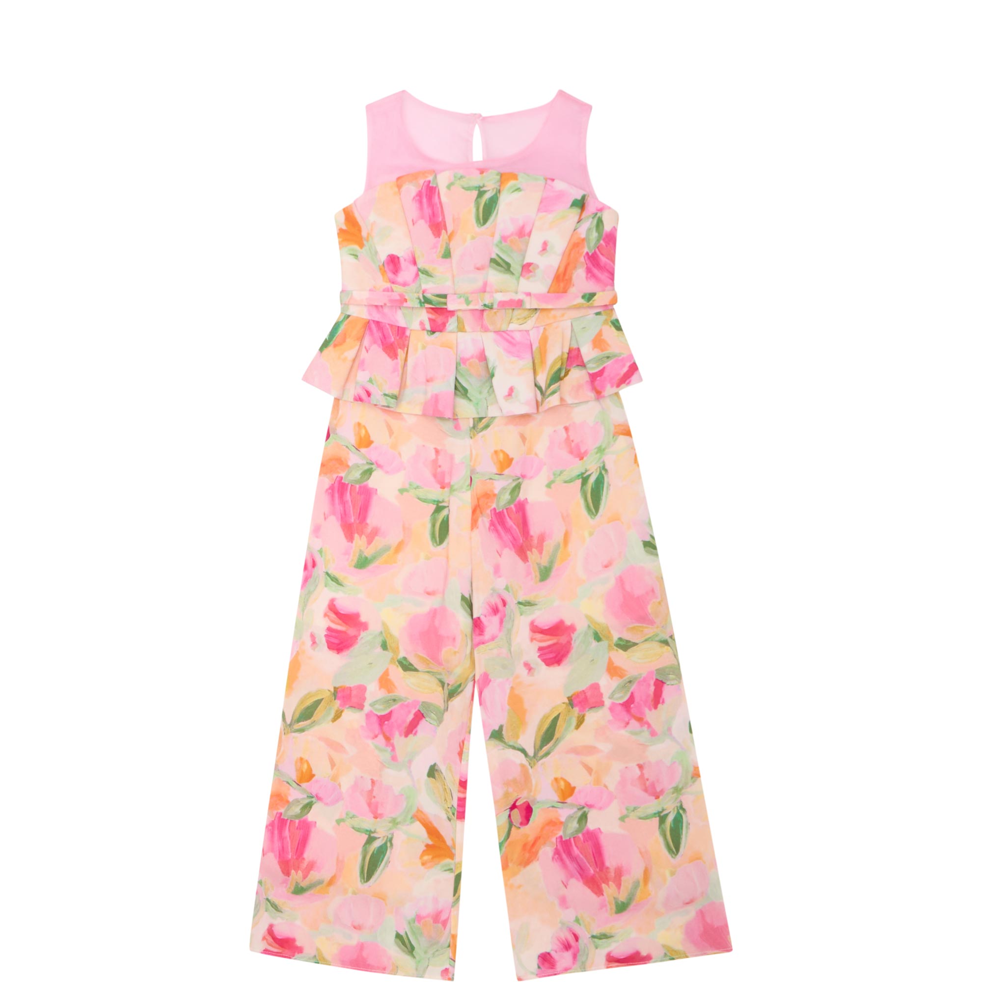 Floral Belted Jumpsuit