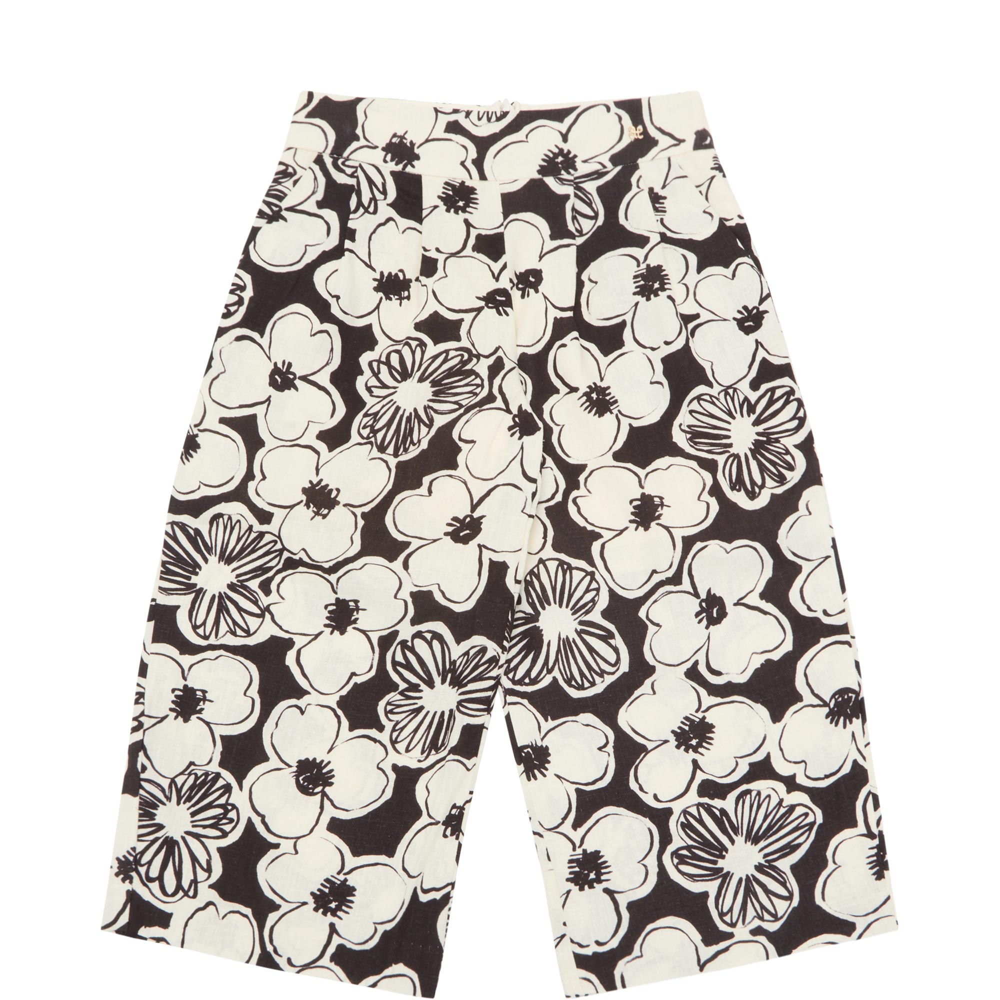 Floral Logo Stud Culotte Trousers
