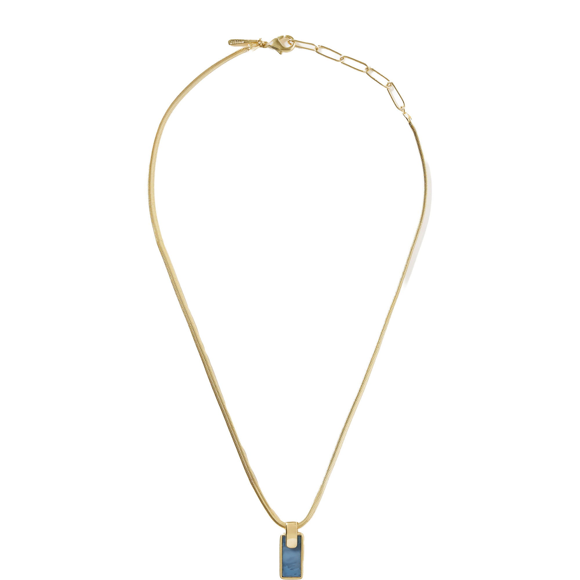 Denim Opal Pendant Necklace